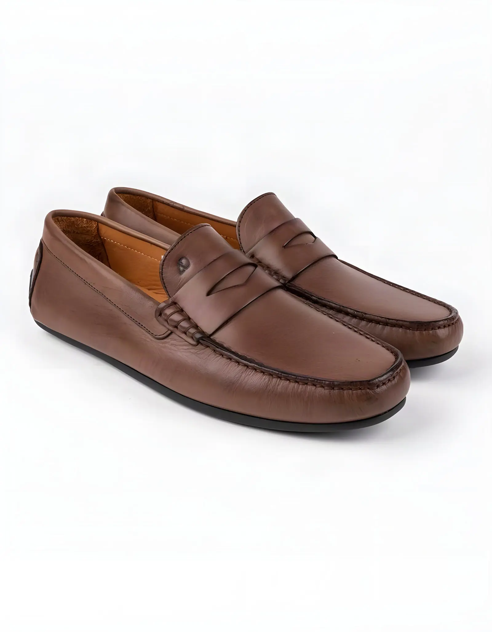 Tino Leather Moccasins – TD100 Brown 290