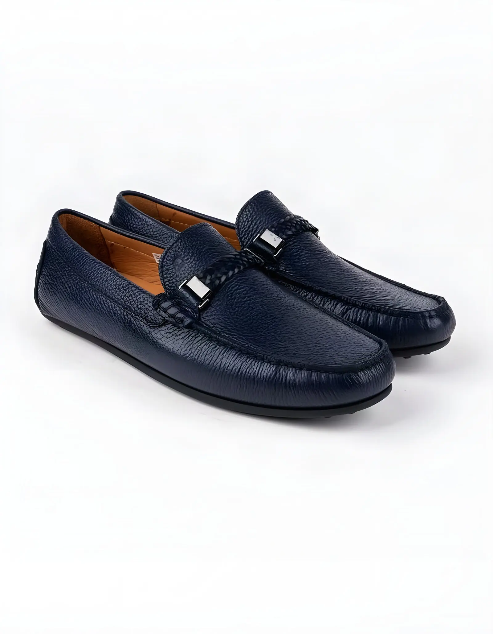 Tino Leather Moccasins – TD101 Blue