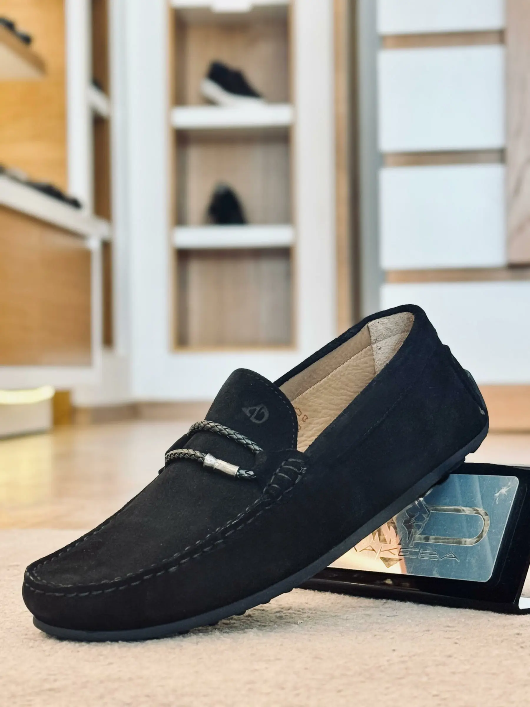 Leather Moccasins Tino – TD105 Black Suede