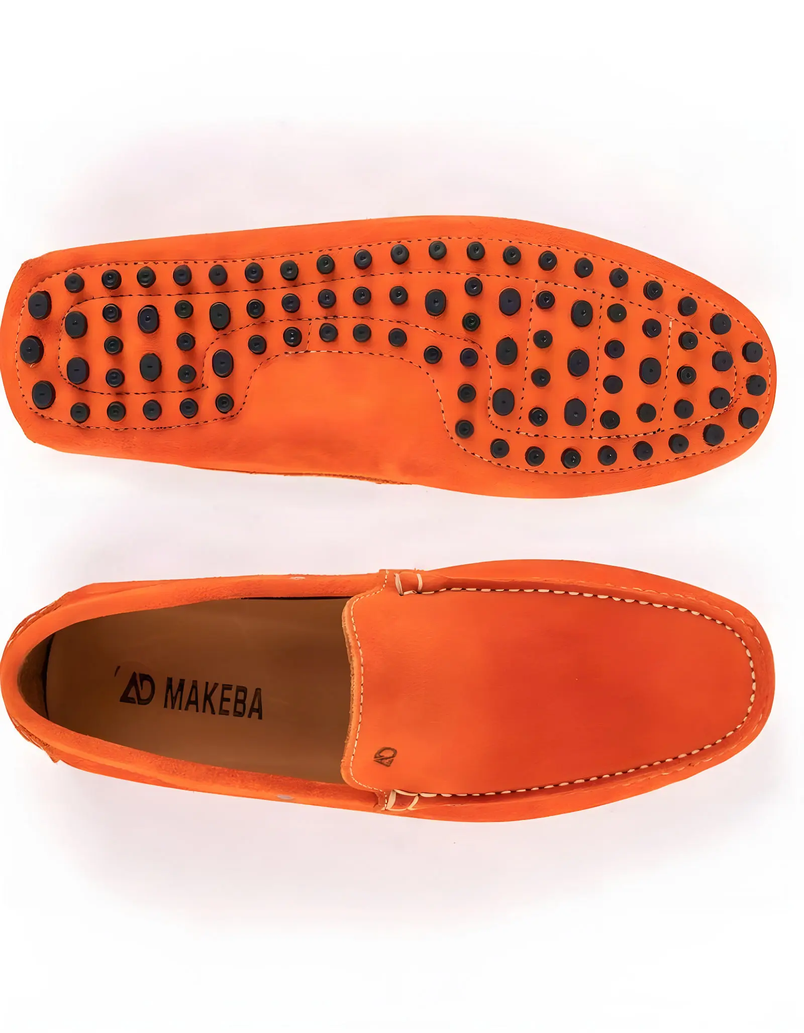 Mocassins en cuir Tito – PP01 Daim Orange