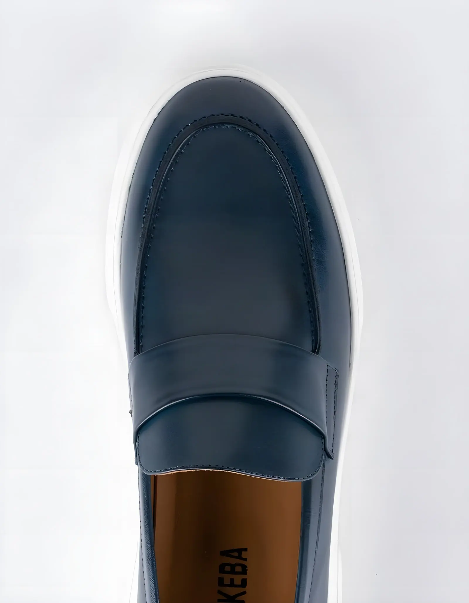 Slip-on en cuir Luigi – LF01 Bleu