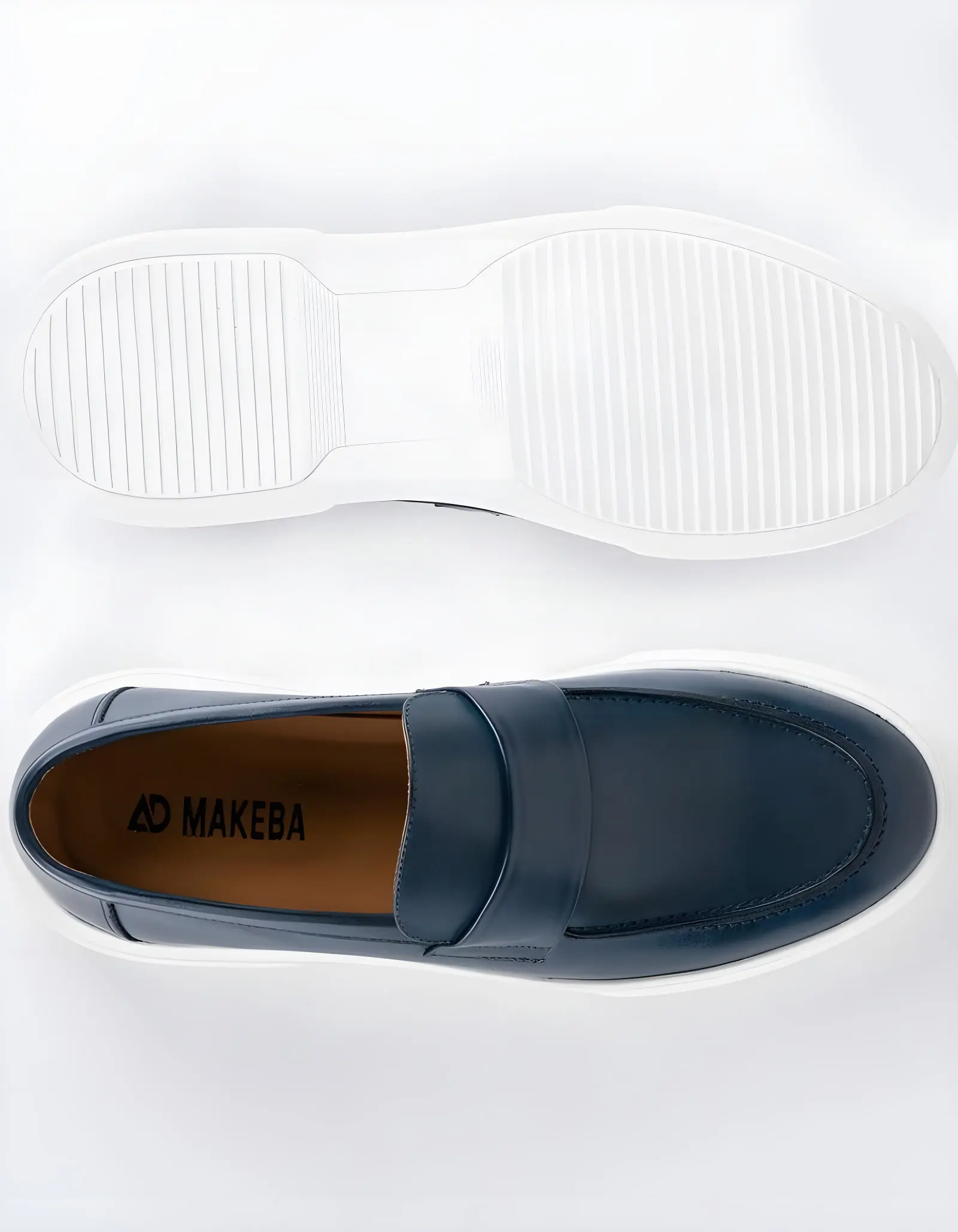Slip-on en cuir Luigi – LF01 Bleu