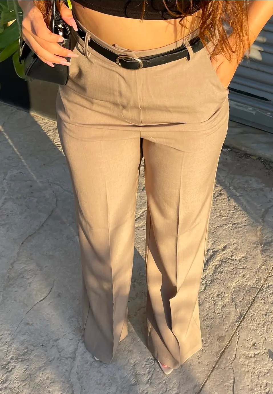 Pantalon large avec ceinture  5