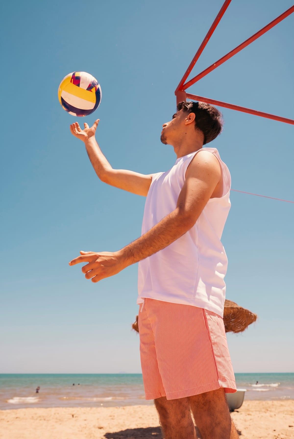 Tank Top + Striped Pink Shorts Set 5