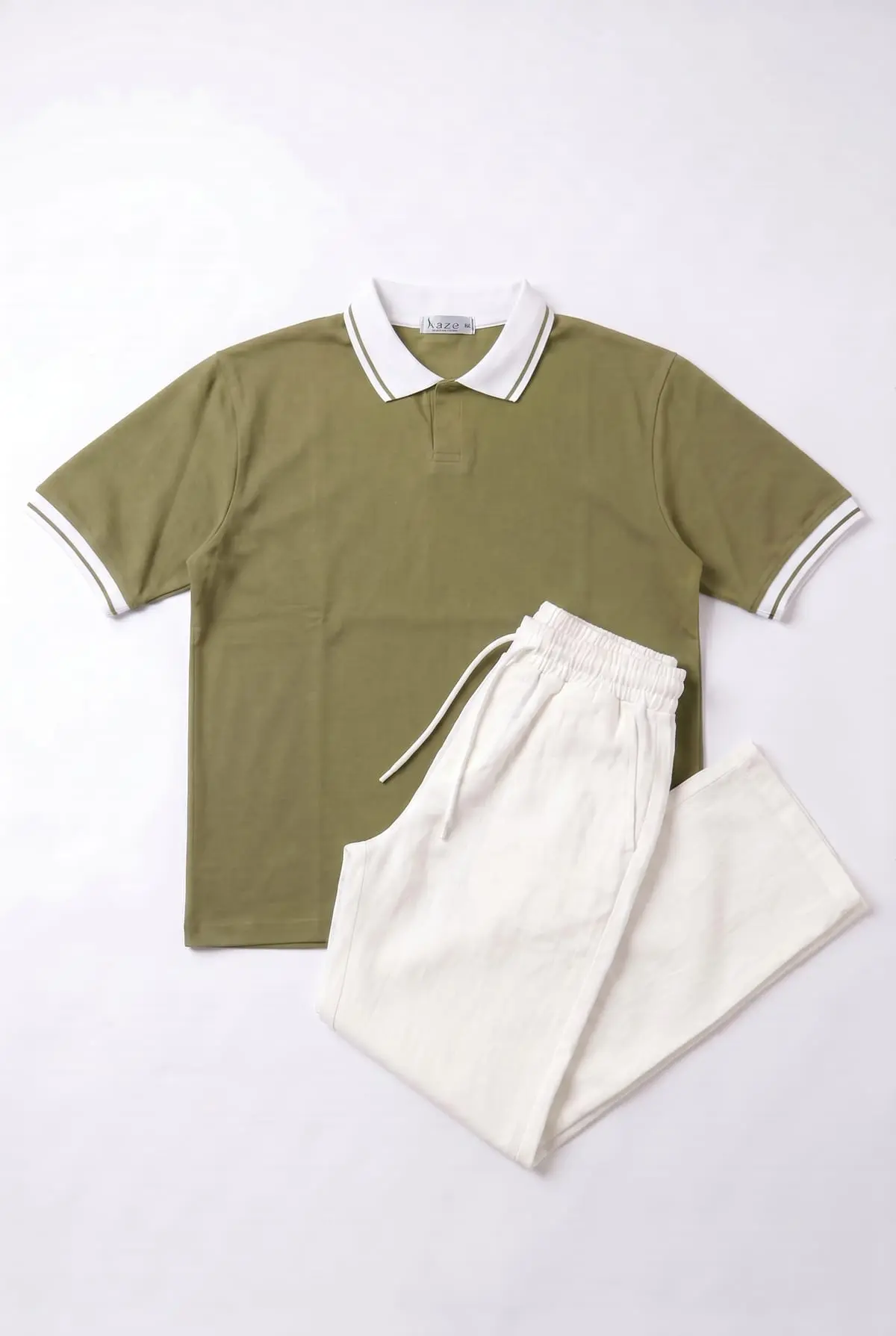 Set Polo + Panta Line Blanc 2