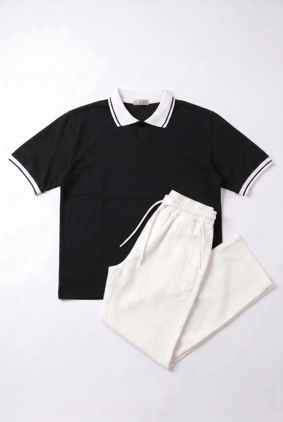Set Polo + Panta Line Blanc 3