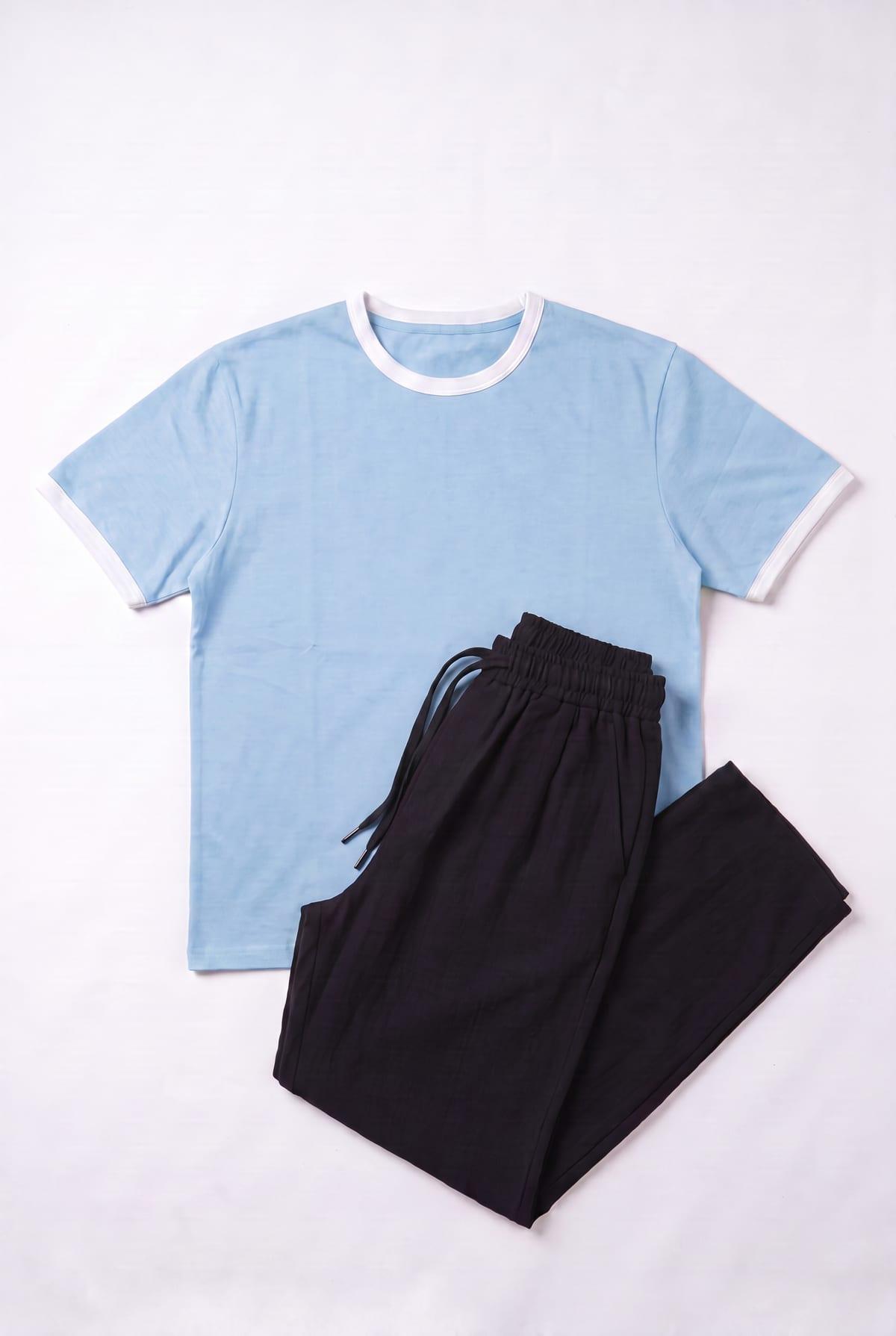 Ringer T-Shirt Set + Kamraya Pants Black 1