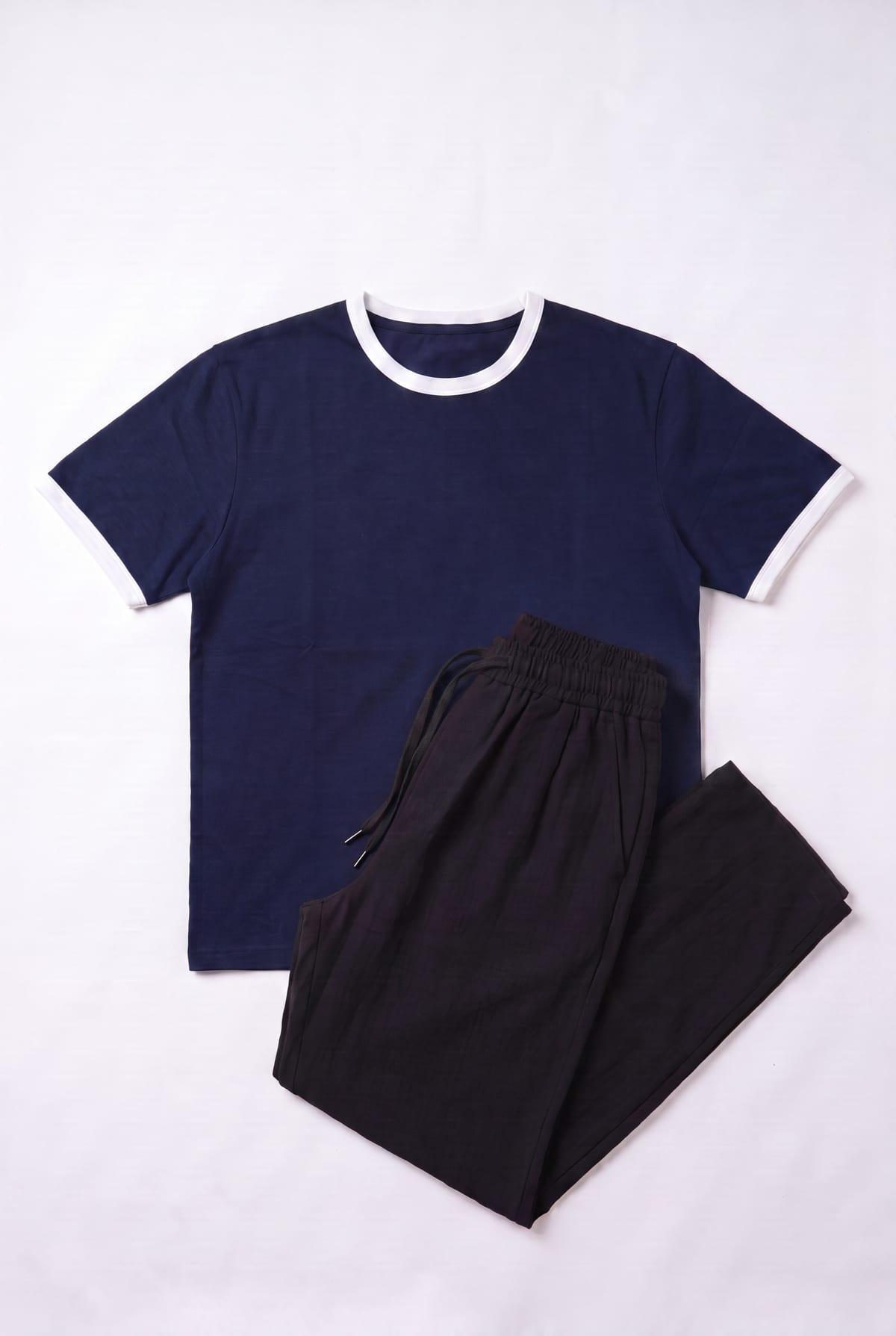 Ringer T-Shirt Set + Kamraya Pants Black 2