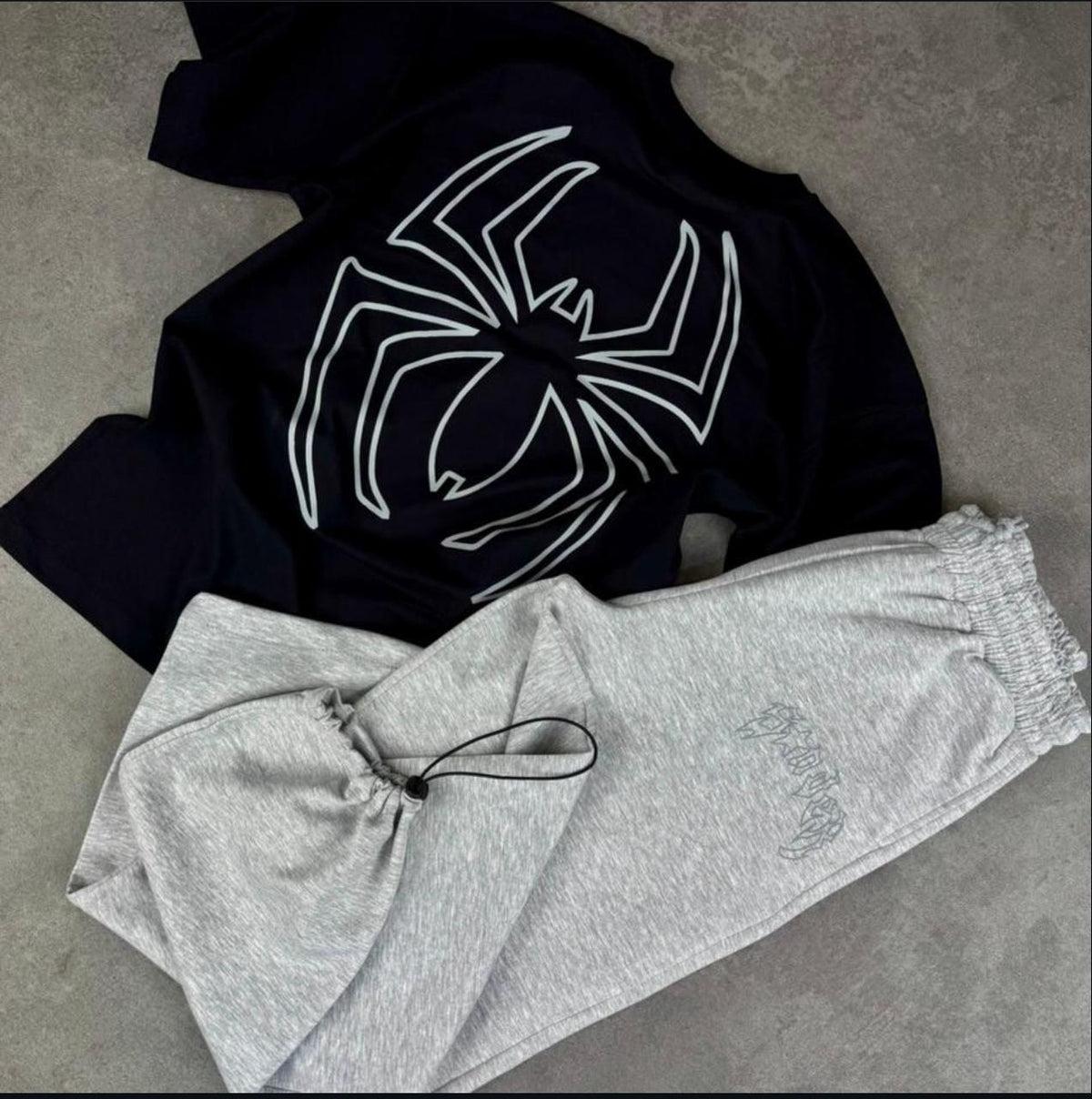 Oversize Printed Spider T-Shirt Set + Baggy Pants 4
