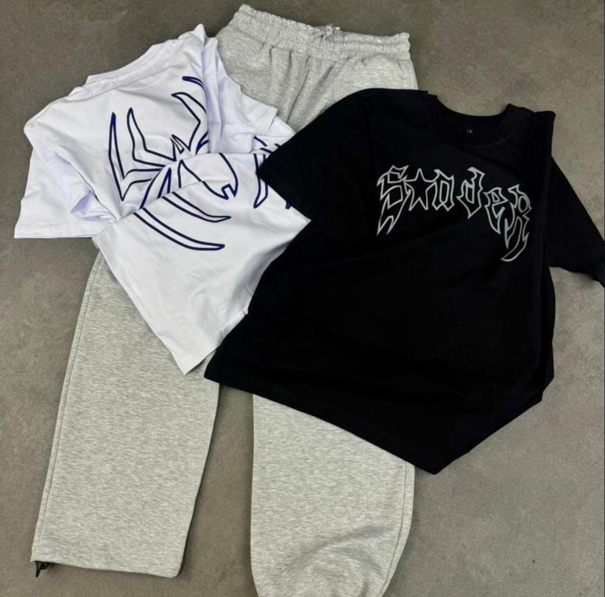 Oversize Printed Spider T-Shirt Set + Baggy Pants 5