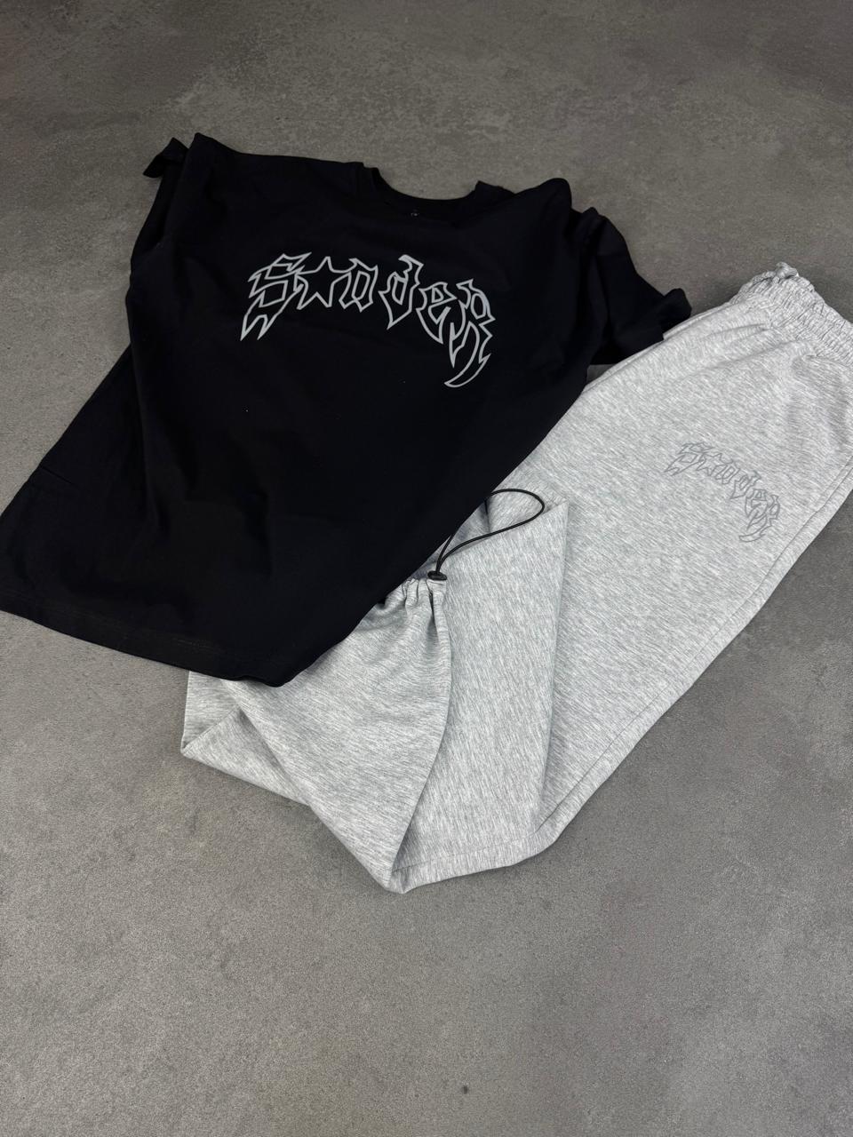 Oversize Printed Spider T-Shirt Set + Baggy Pants 6