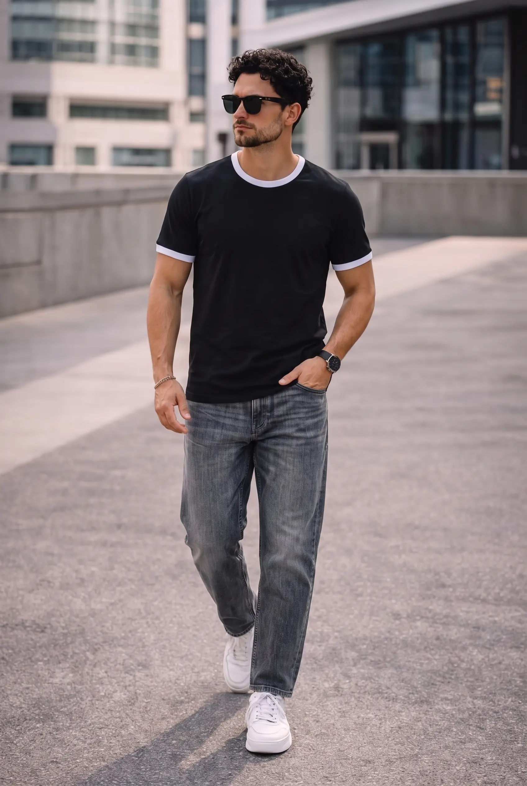 SET T-SHIRT RINGER + JEANS 2