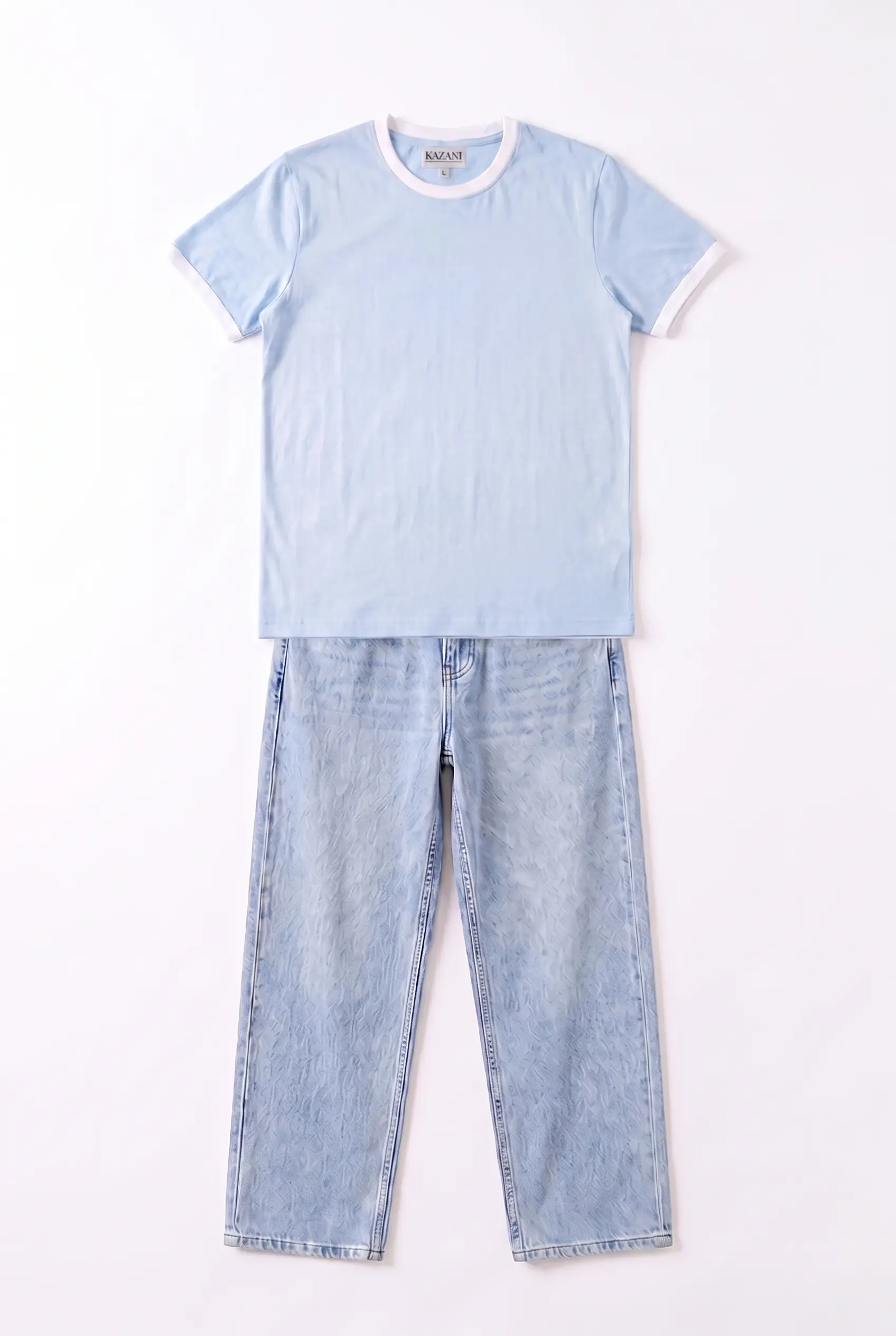 SET T-SHIRT RINGER + JEANS 3