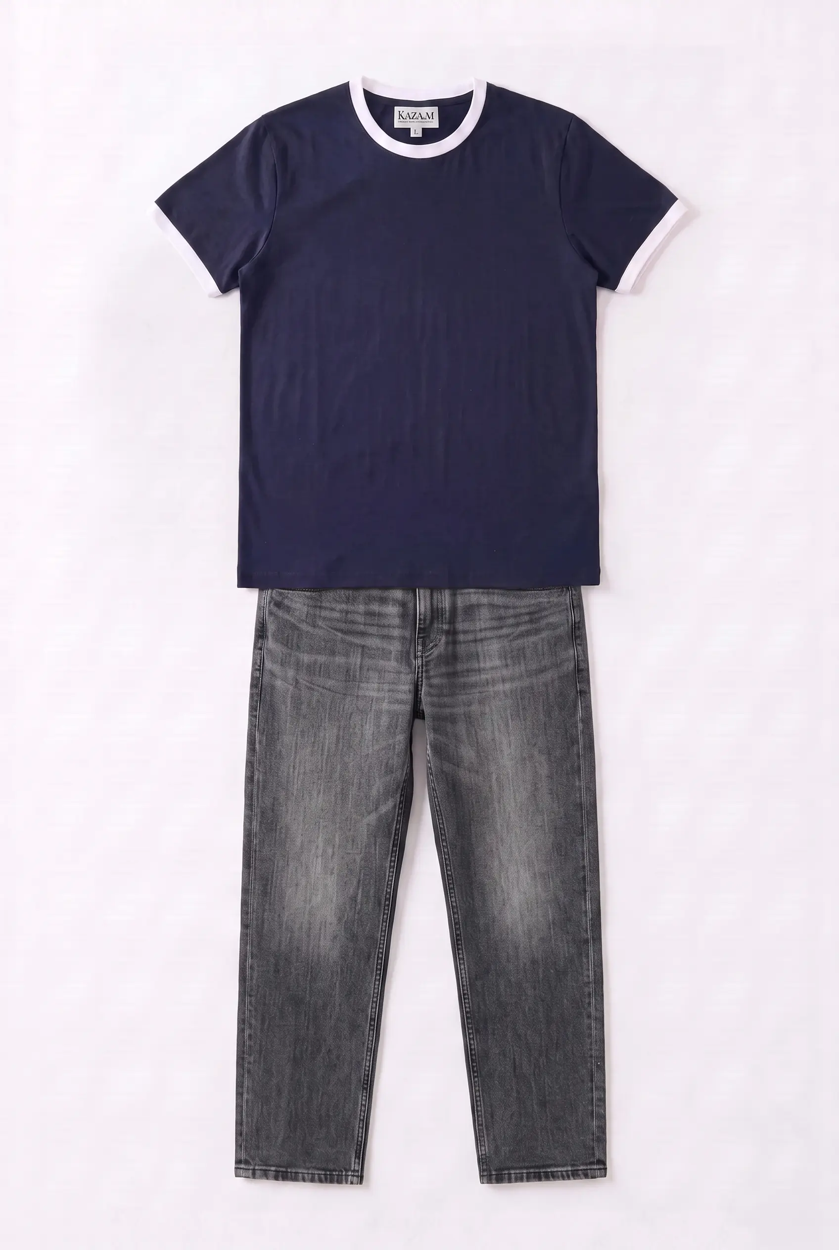 SET T-SHIRT RINGER + JEANS 7