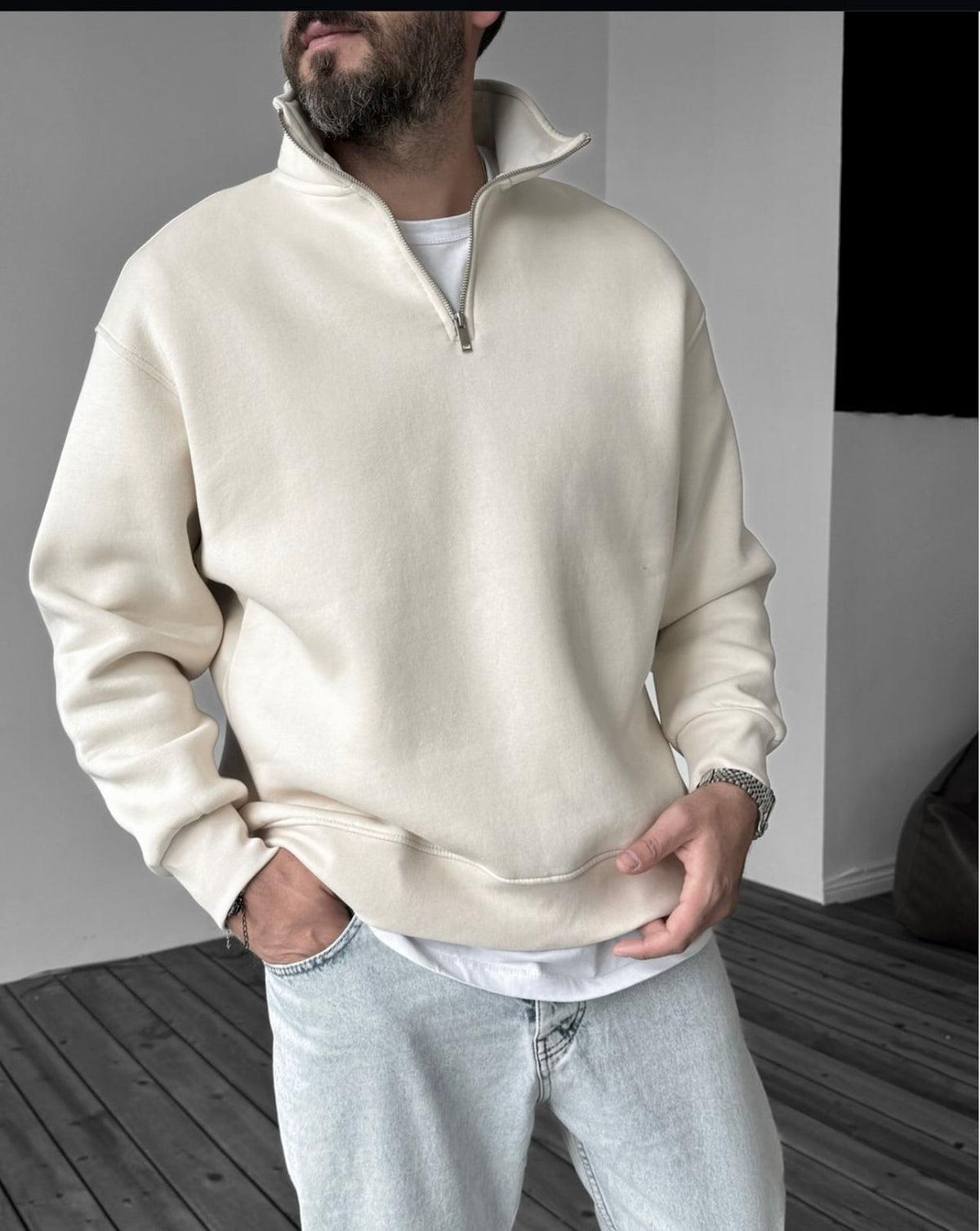 Sweat Col Zippé Basique 4