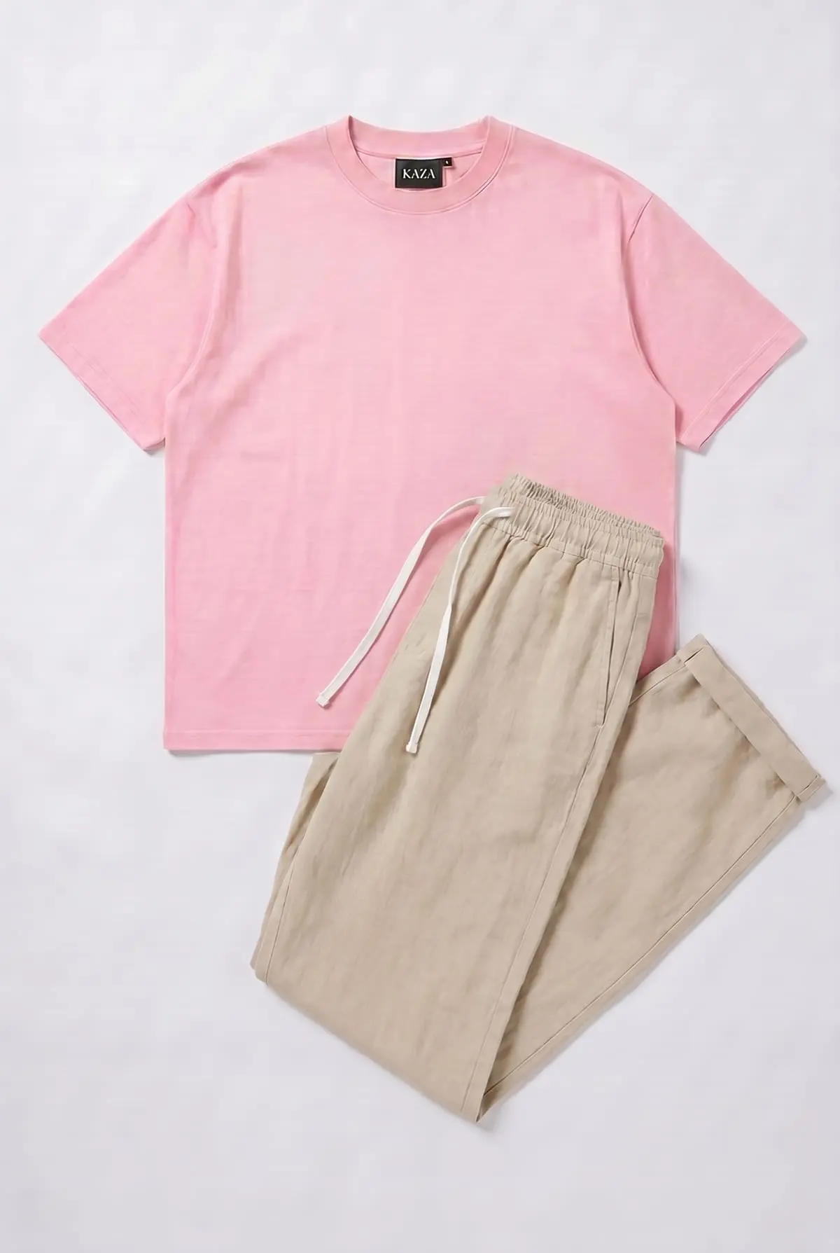 Set Tshirt Coton Oversized + Kamraya Beige 2