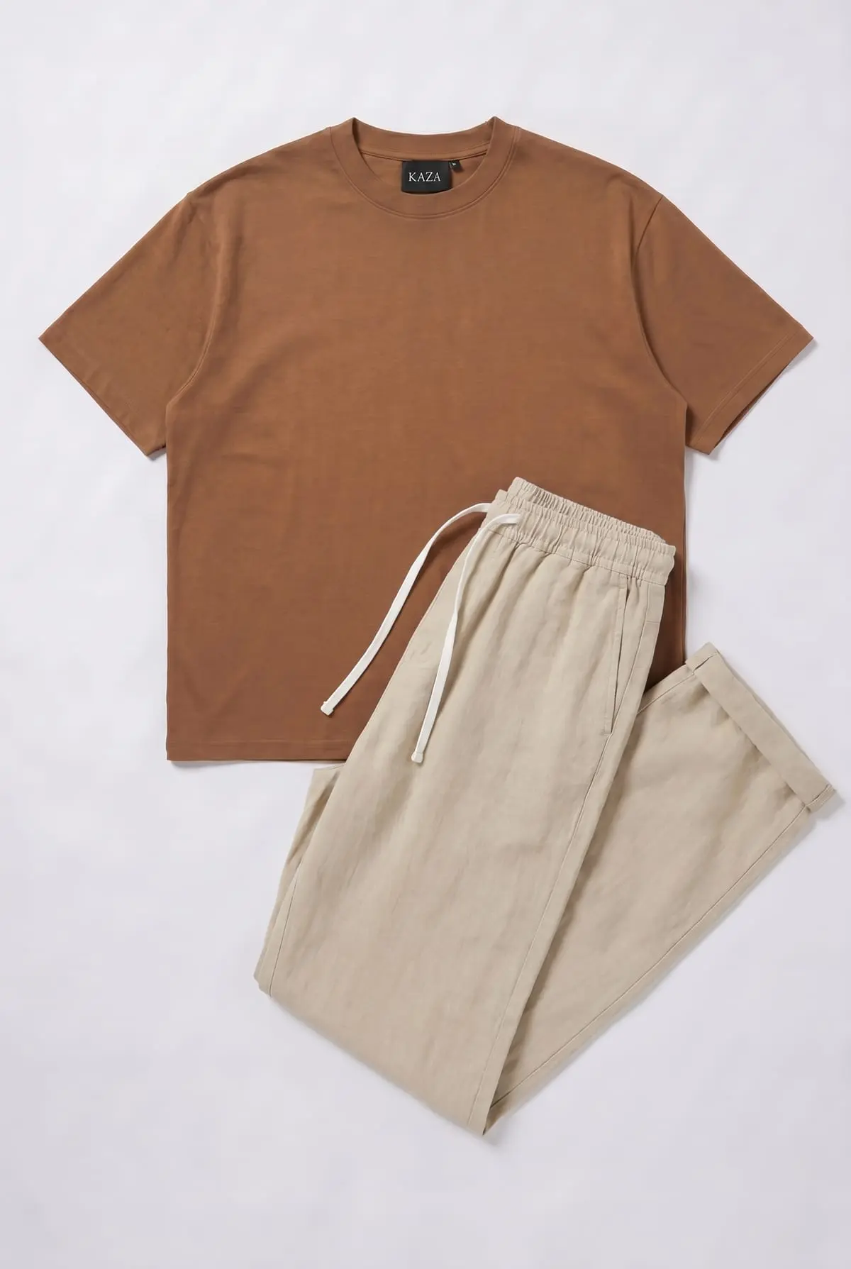 Set Tshirt Coton Oversized + Kamraya Beige 5