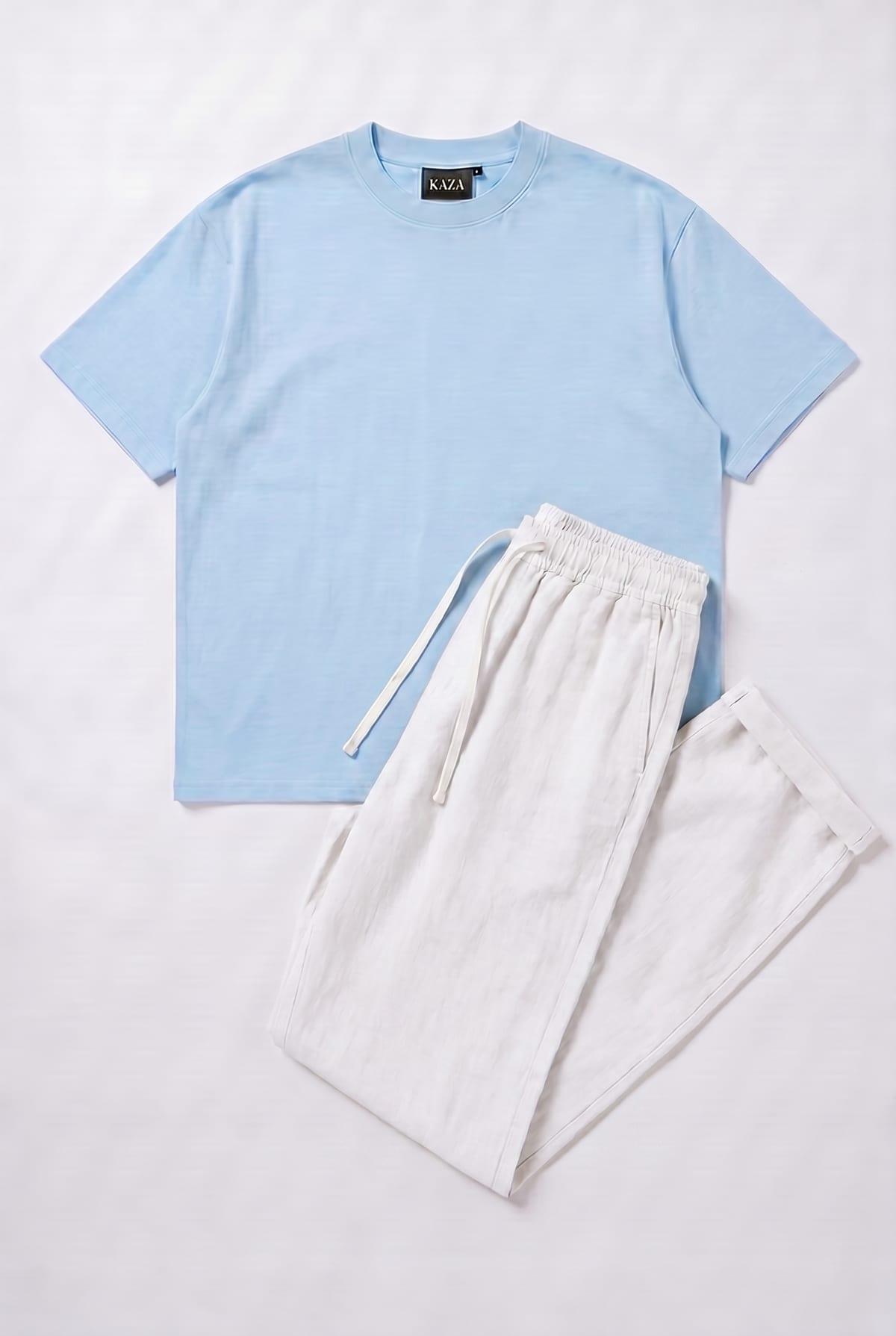 Set Oversized Cotton T-shirt + White Kamraya Pants 4