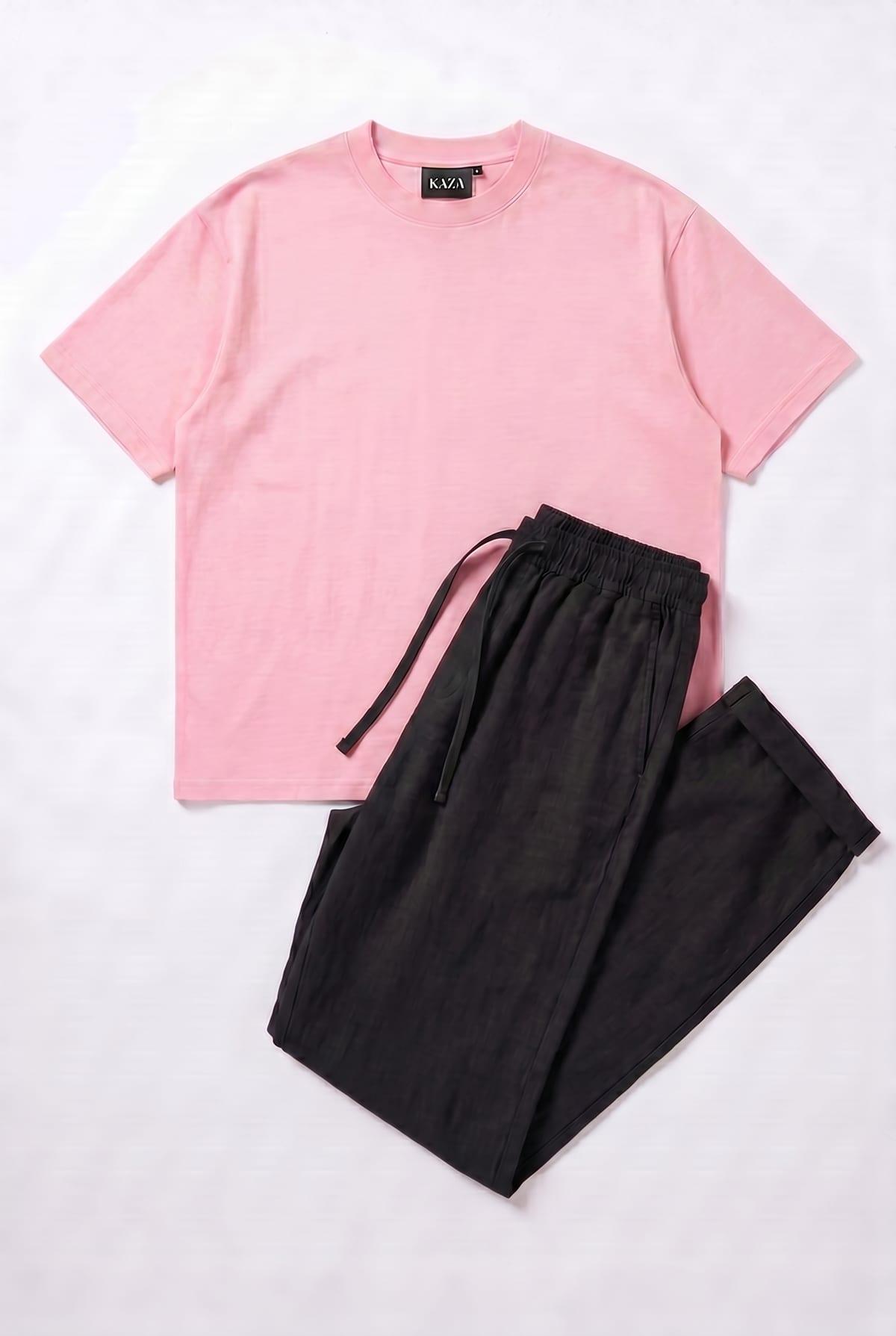 Set Oversized Cotton T-shirt + Black Kamraya Pants 2