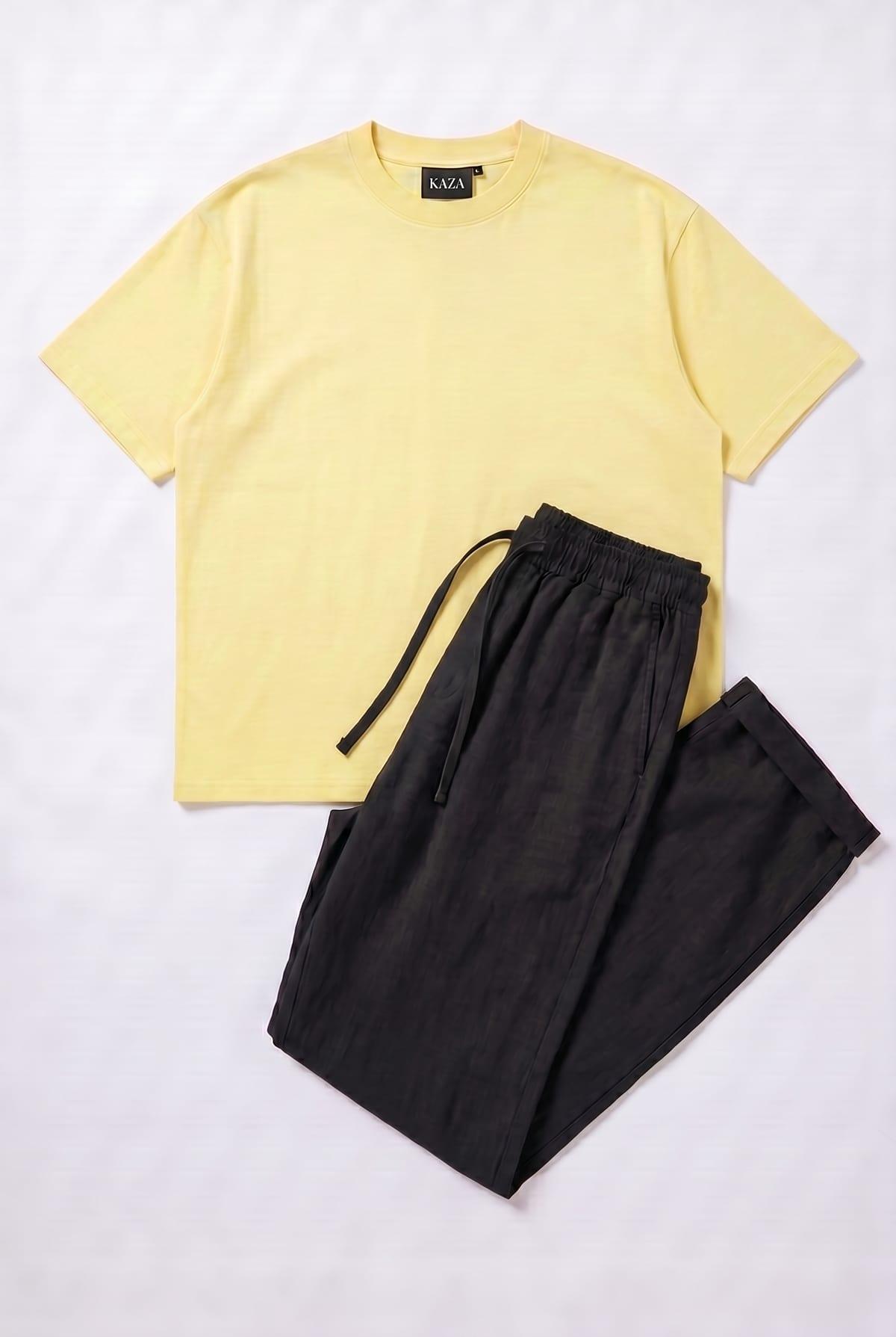 Set Oversized Cotton T-shirt + Black Kamraya Pants 3
