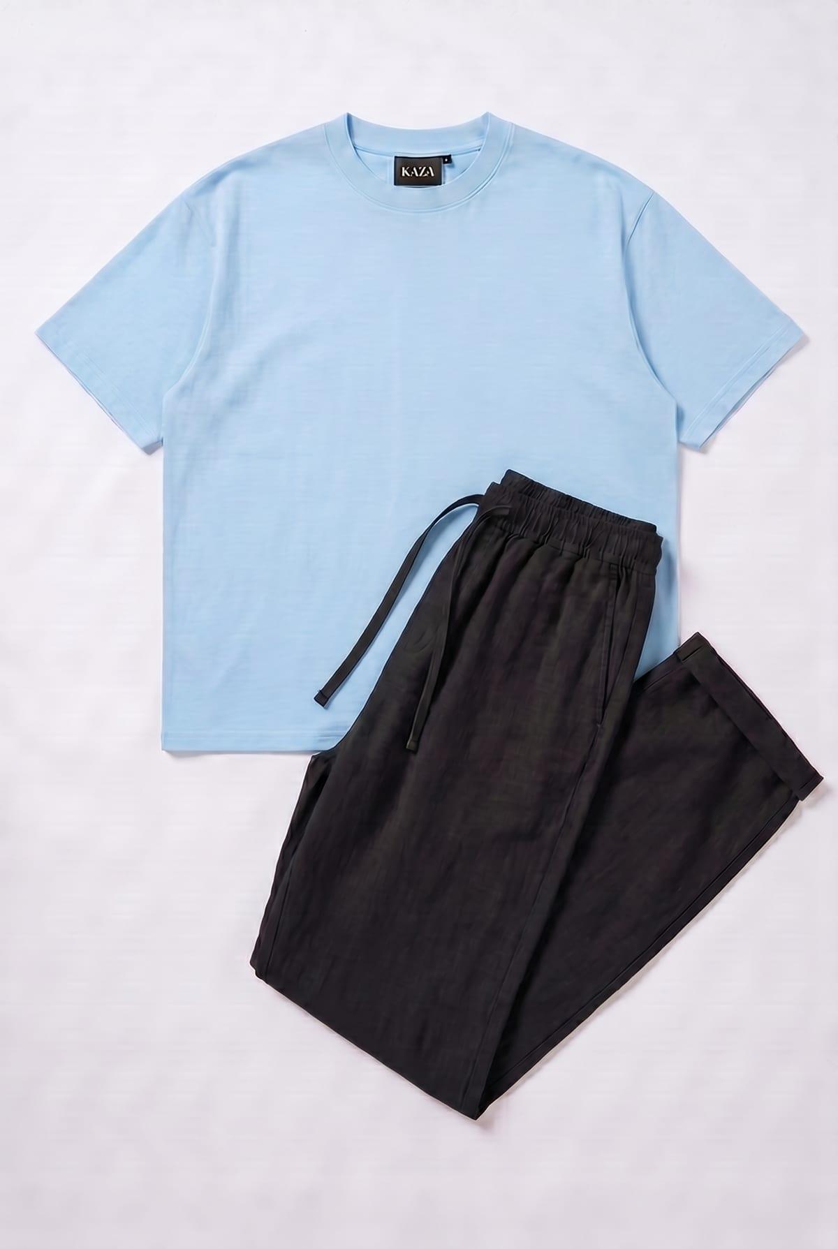 Set Oversized Cotton T-shirt + Black Kamraya Pants 4