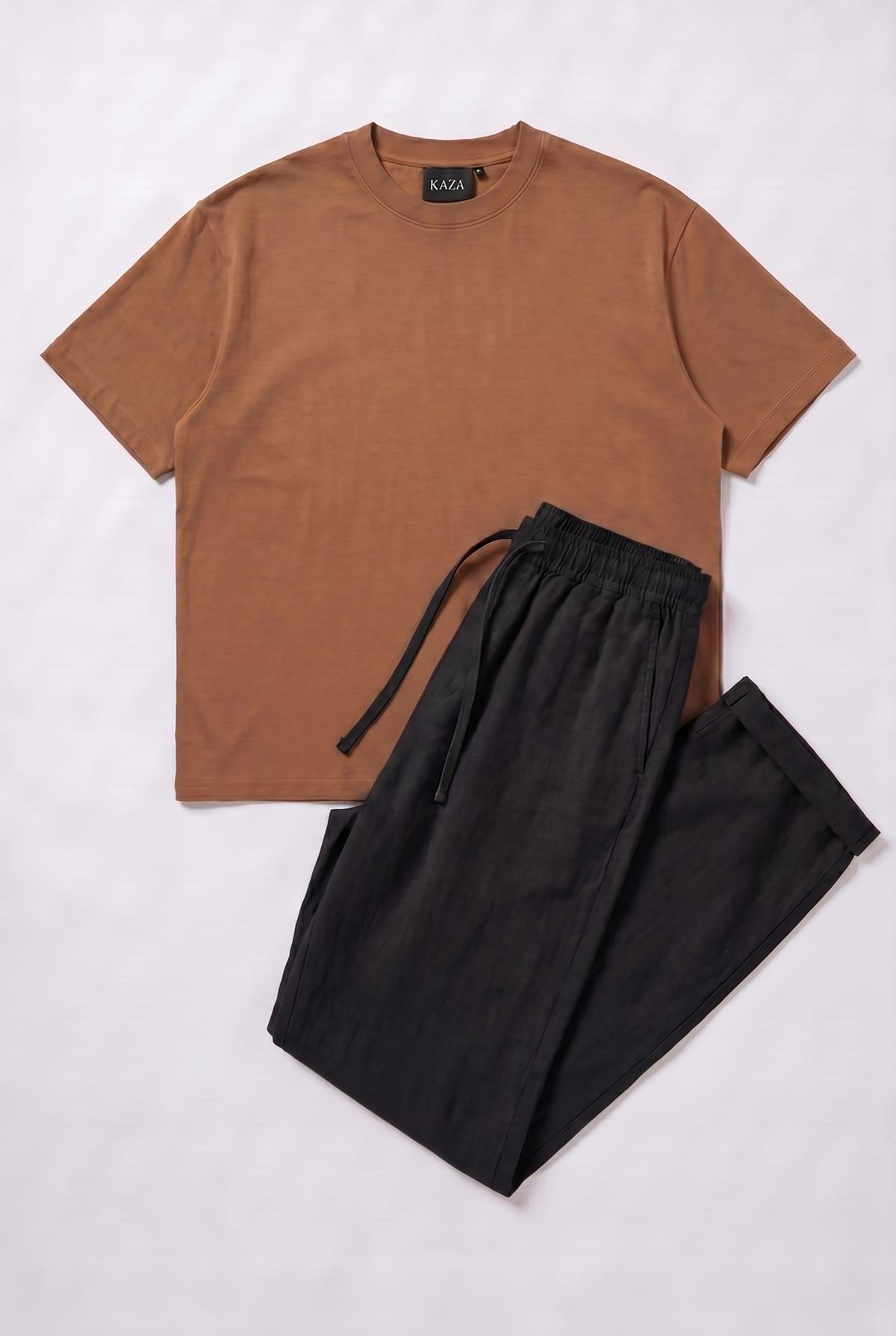 Set Oversized Cotton T-shirt + Black Kamraya Pants 5