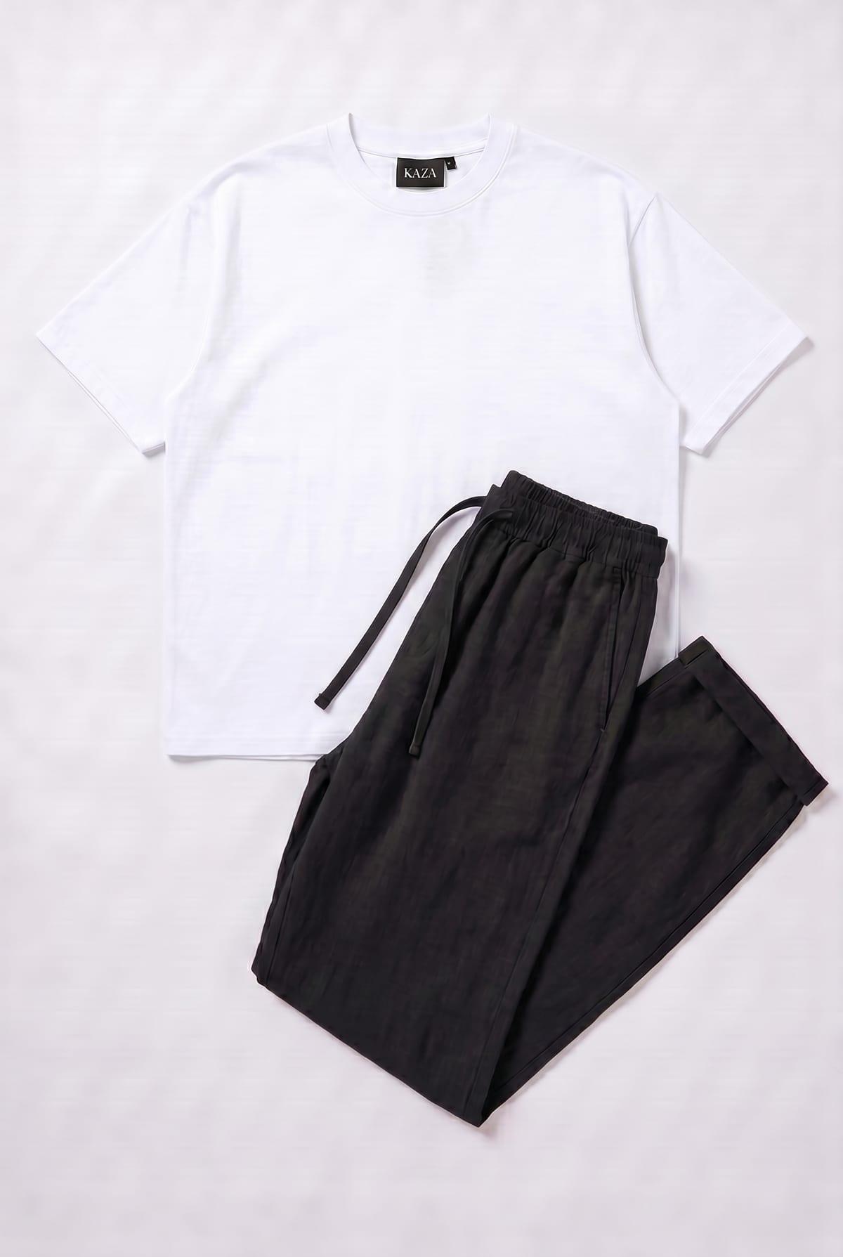 Set Oversized Cotton T-shirt + Black Kamraya Pants 6