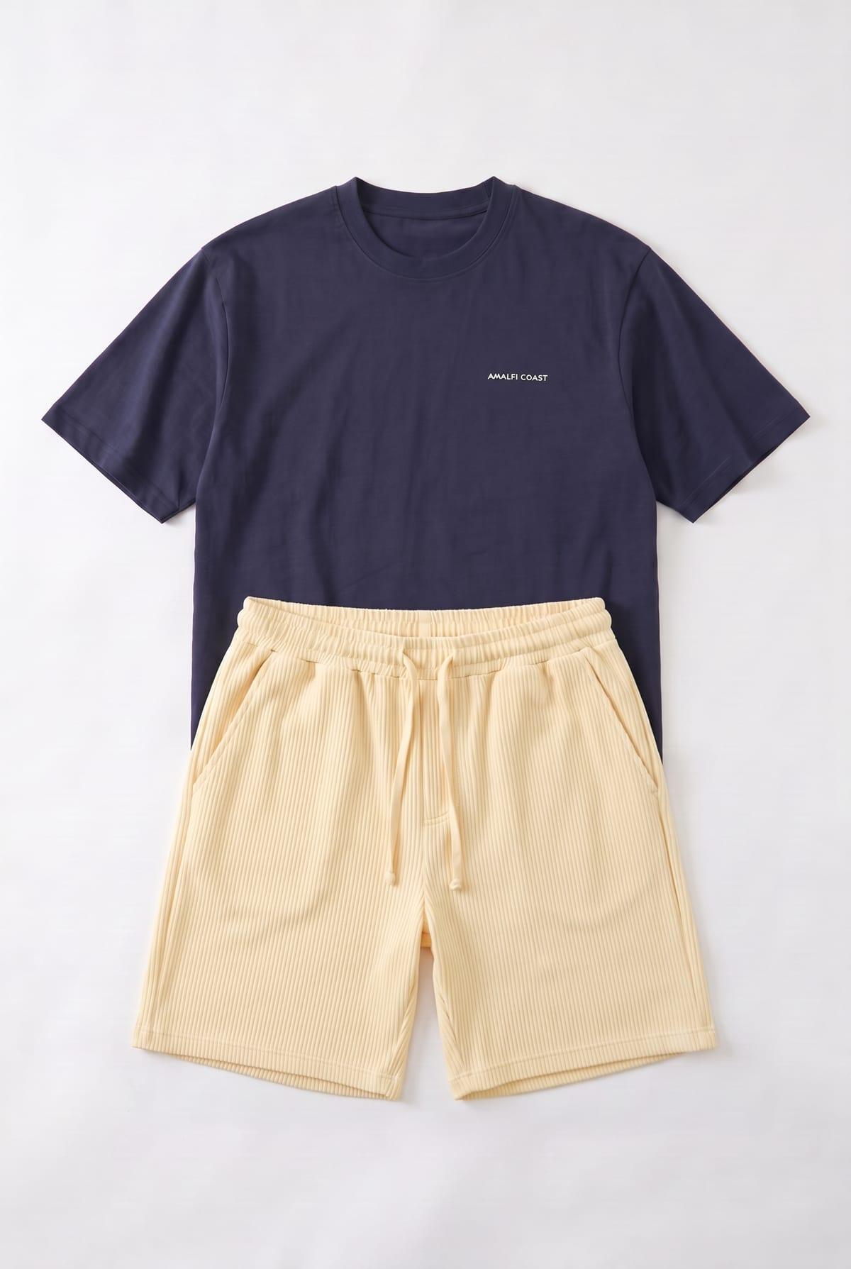 Amalfi T-Shirt Set + Yellow Striped Shorts 1