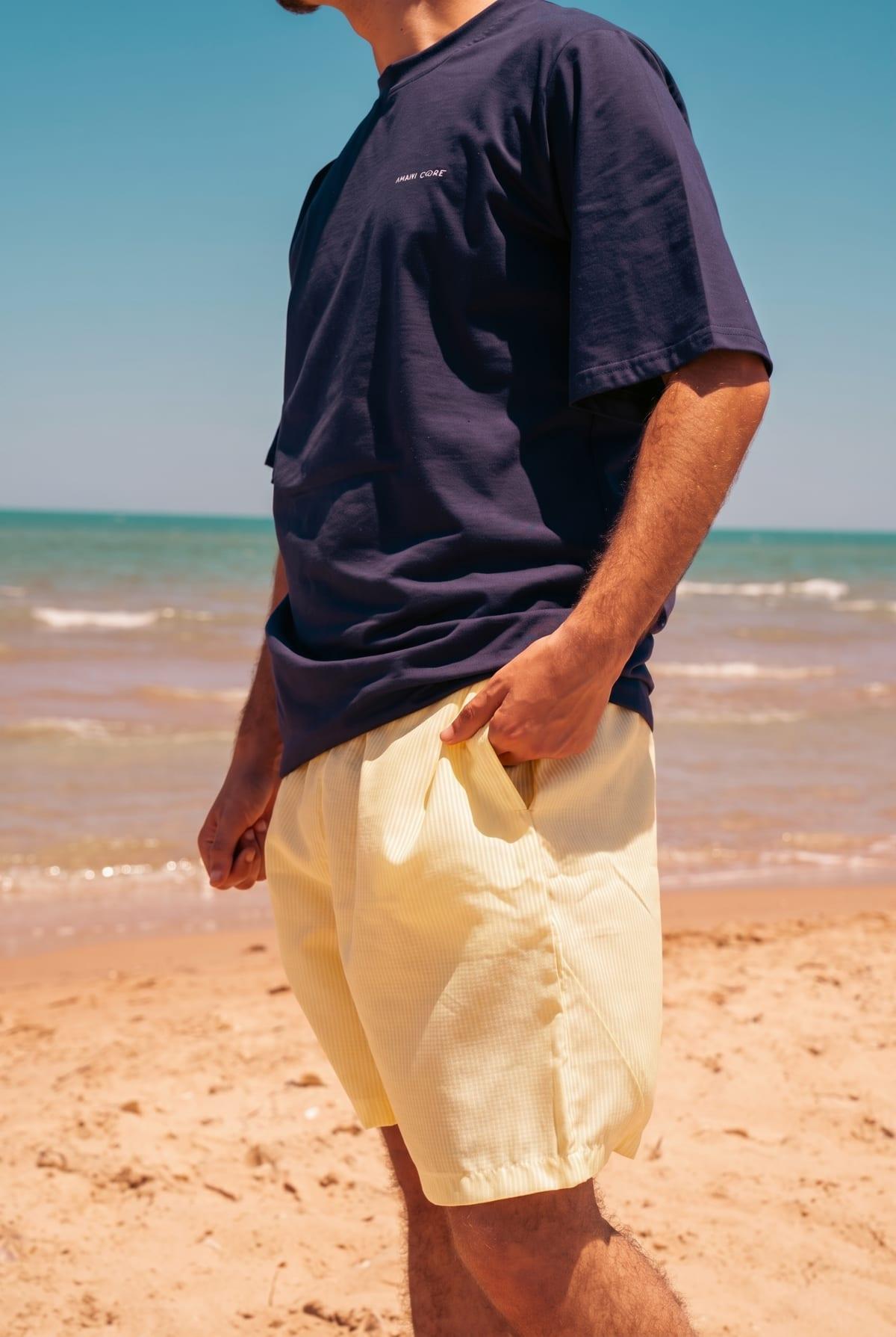 Amalfi T-Shirt Set + Yellow Striped Shorts 3