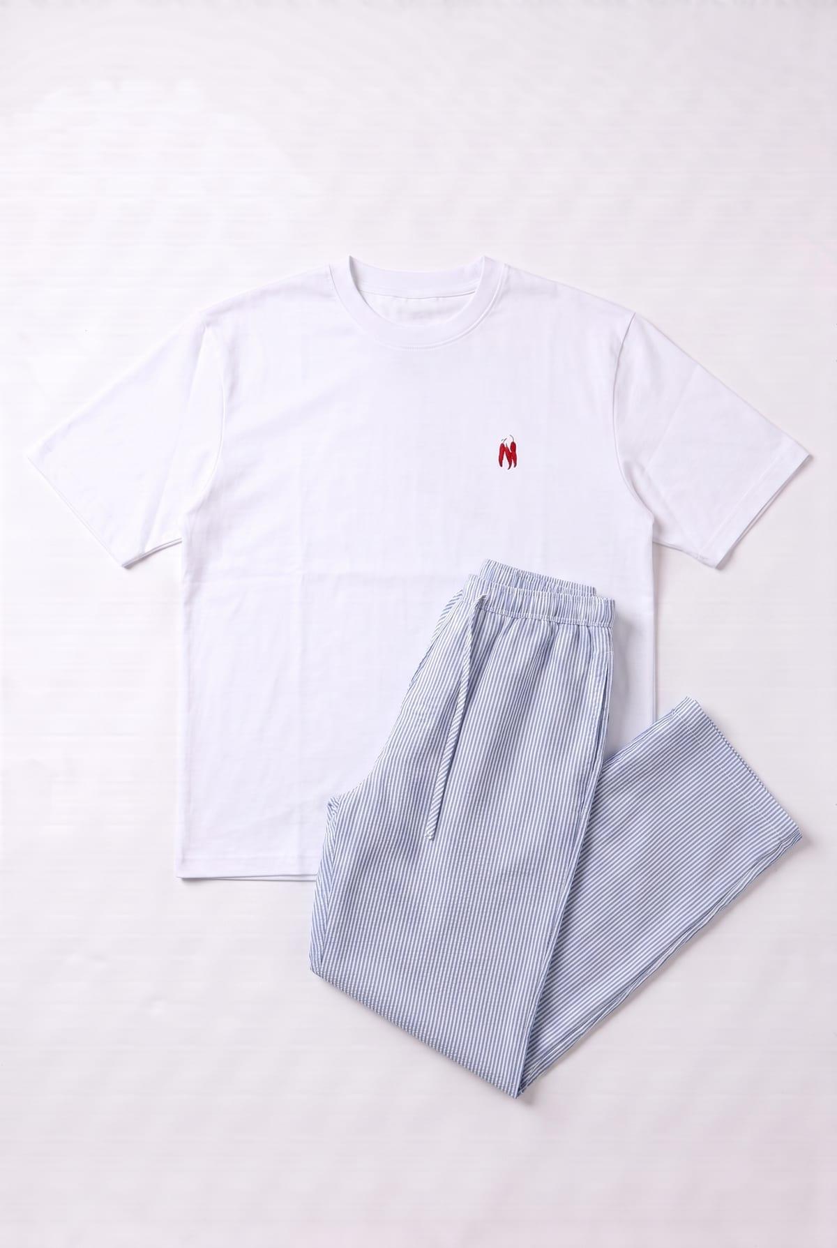 Chili T-Shirt Set + Striped Pajama Style Pants 1