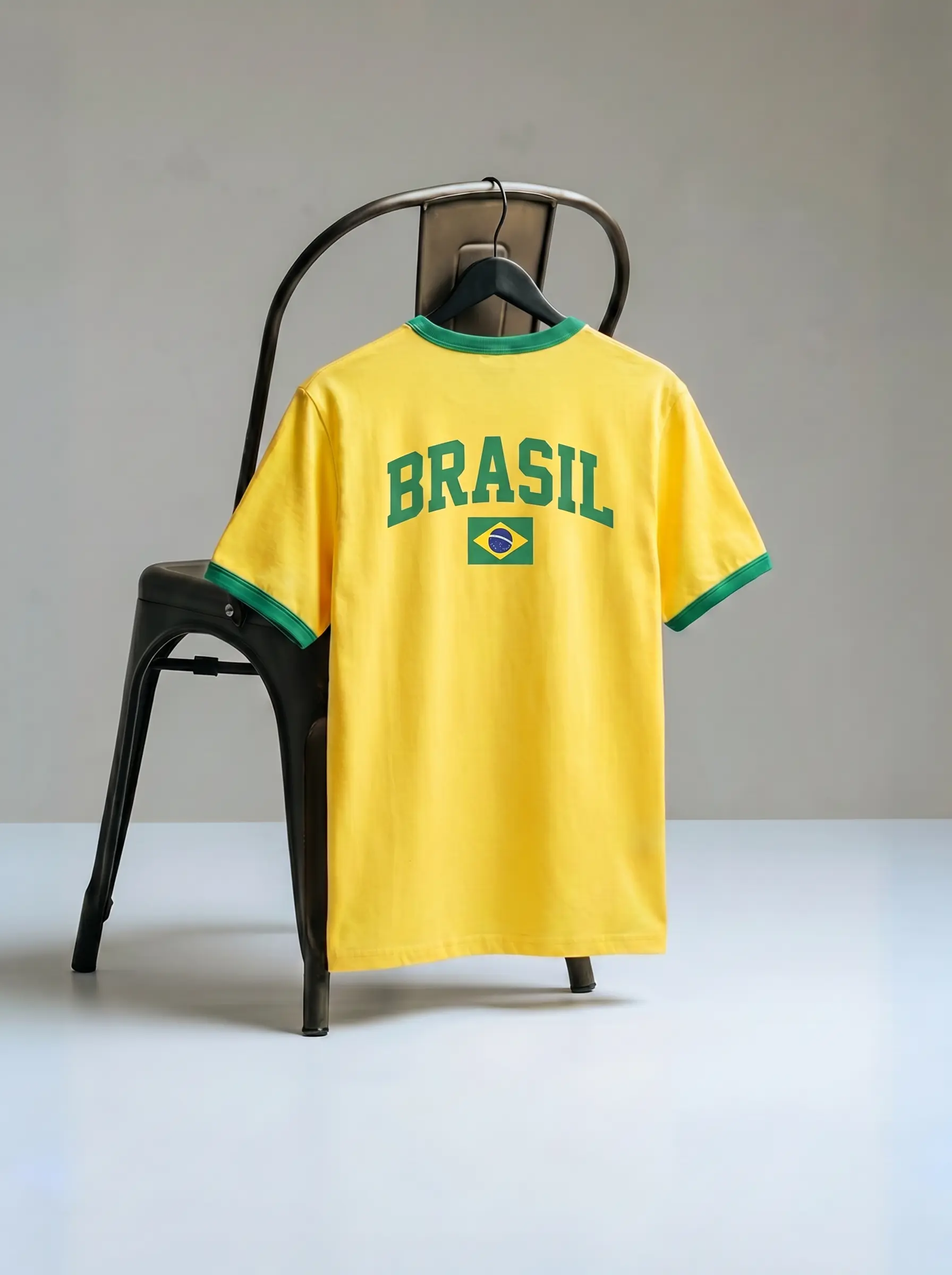 T-Shirt Oversize Imprimé Brasil Jaune 3