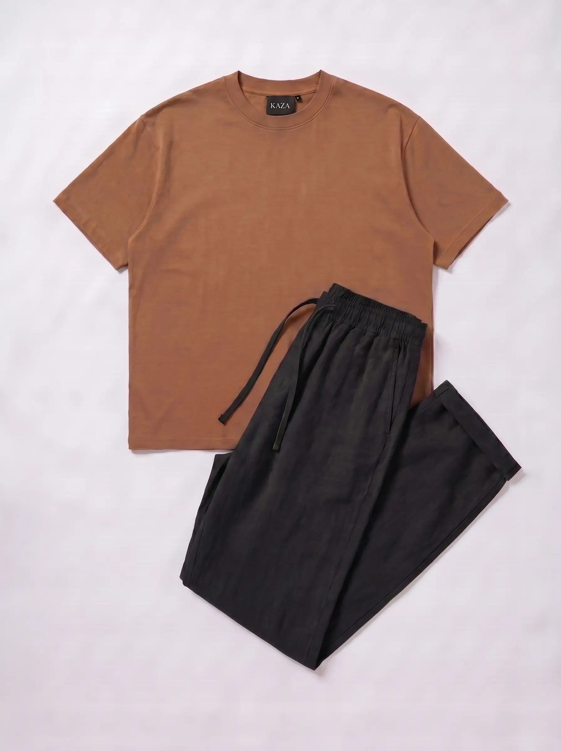 SET TSHIRT COTON OVERSIZED + KAMRAYA NOIR 4
