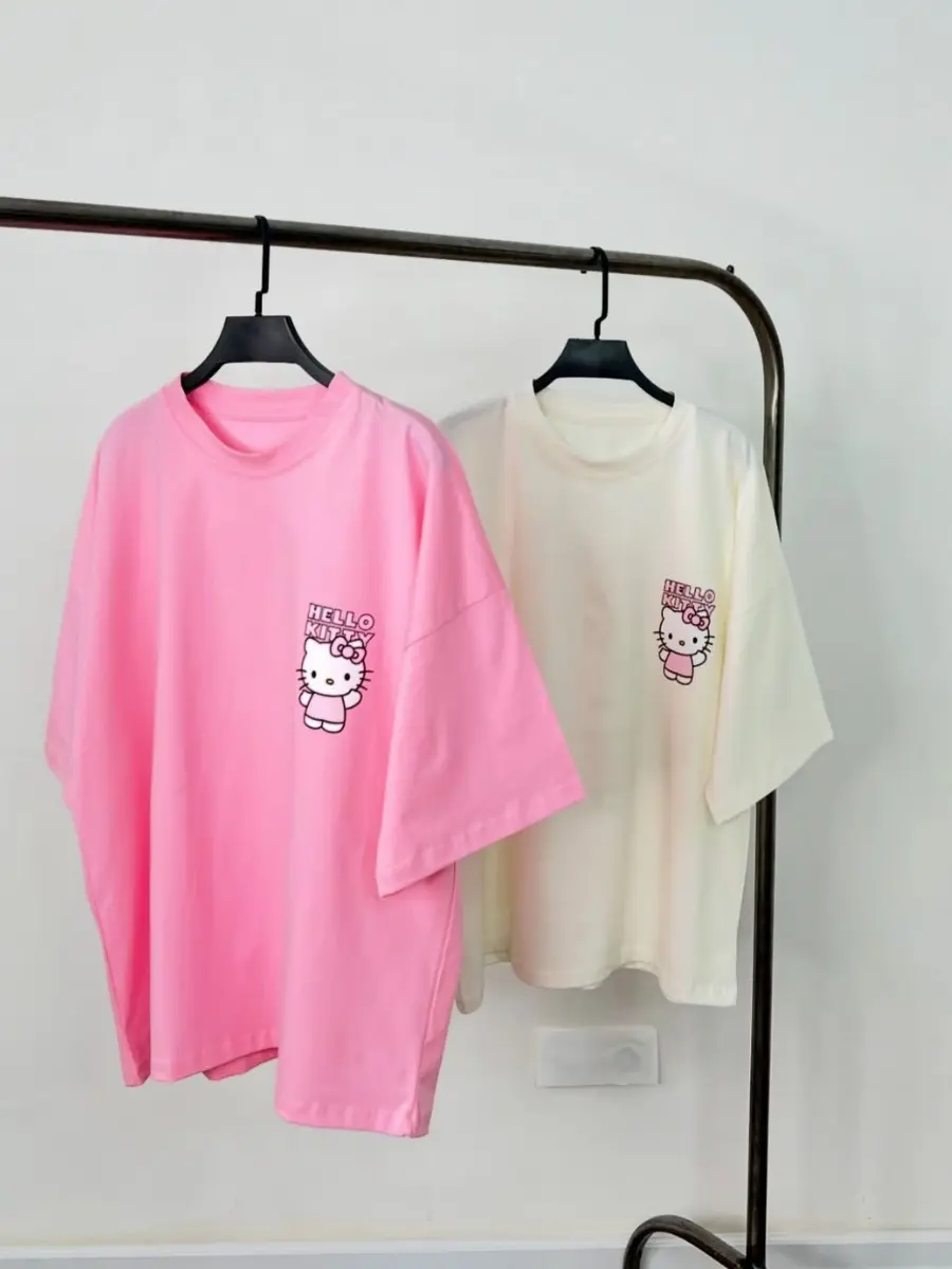 T-Shirt Oversize Imprimé Hello Kitty 2 4