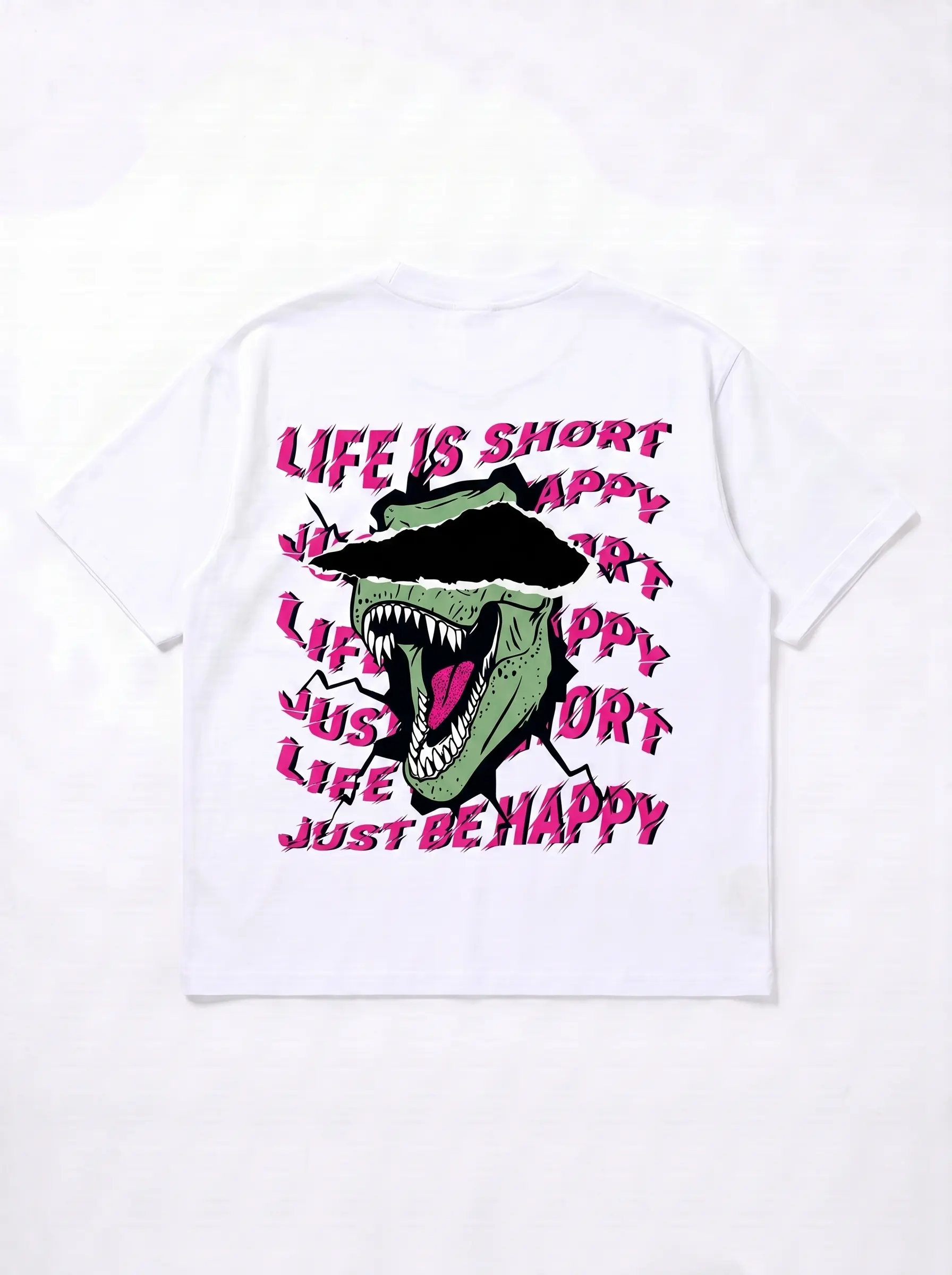 T-Shirt Oversize Imprimé  Life is Short