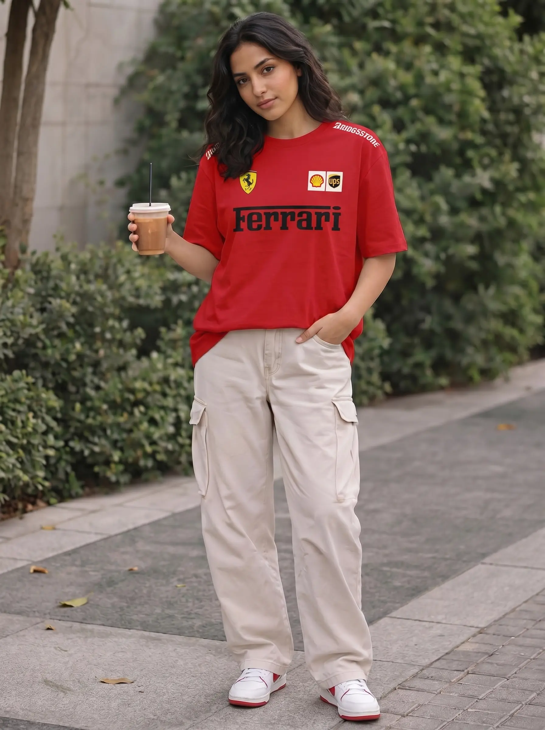 T-Shirt Oversize Imprimé Ferrari 2