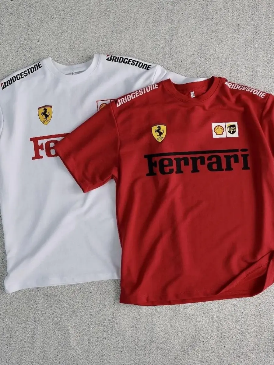 T-Shirt Oversize Imprimé Ferrari 3