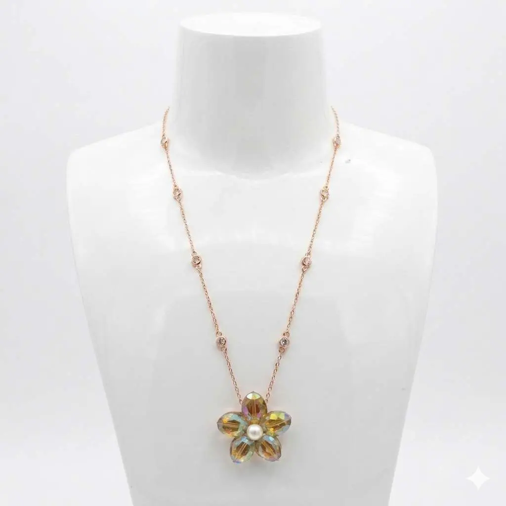 Collier FLORIA Vert Parme