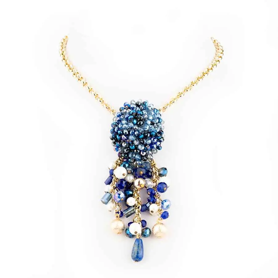 Collier Dôme de SOFIA, bleu royal