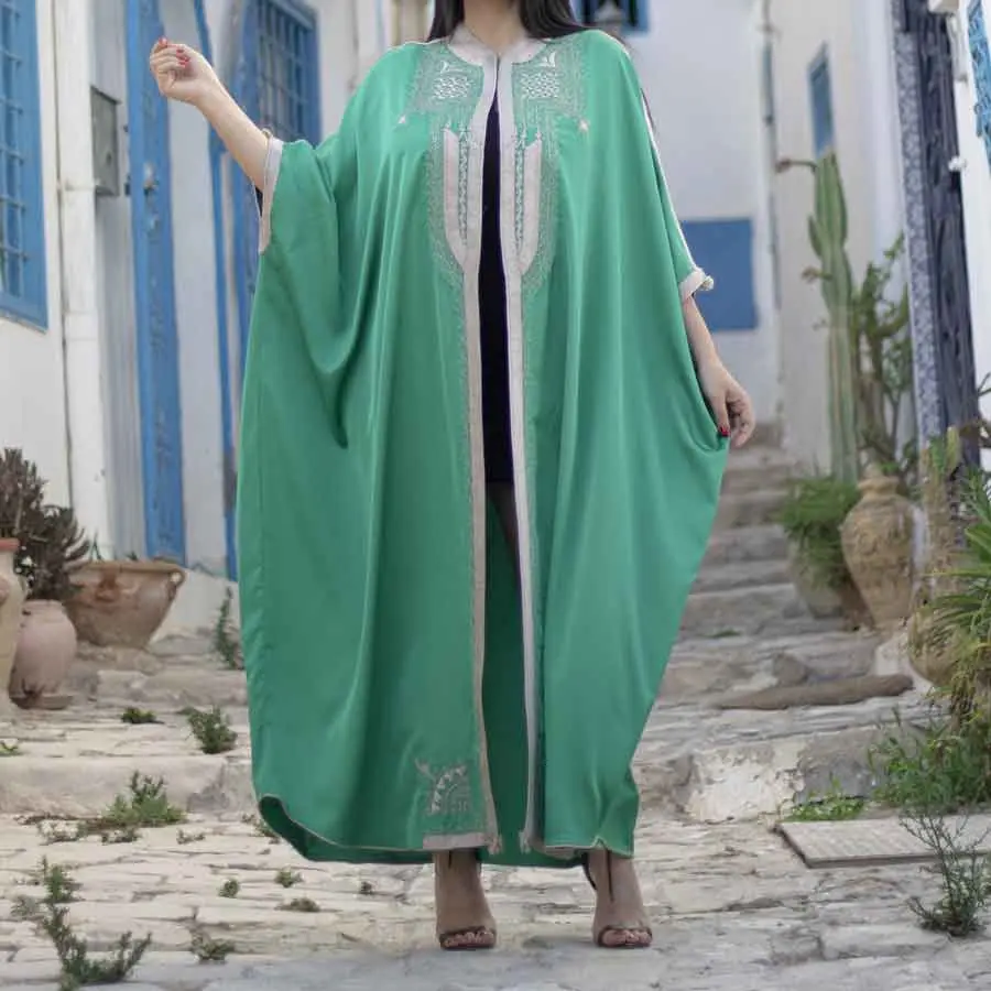 Jebba en soie verte