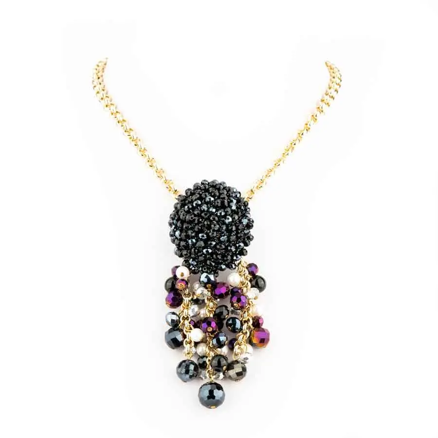 Collier , Dôme de SOFIA, perles noires