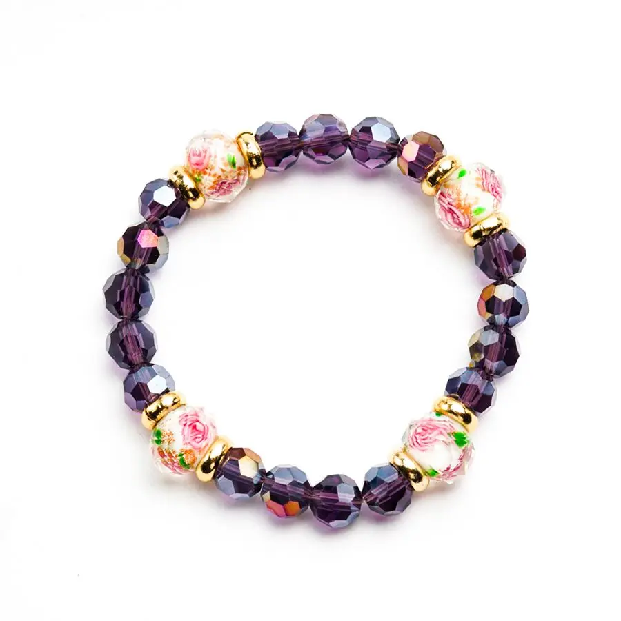 Bracelet en cristal violet