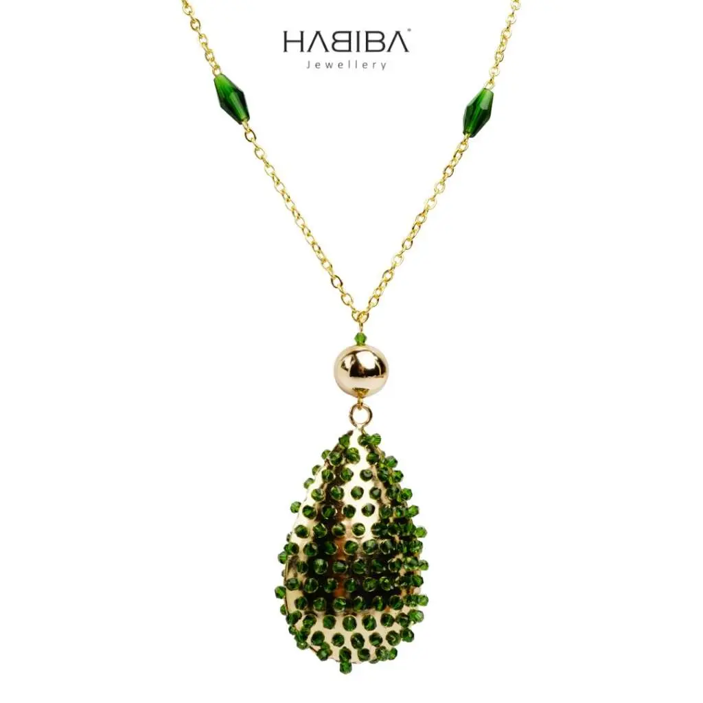 Collier SOFIA en cristal vert