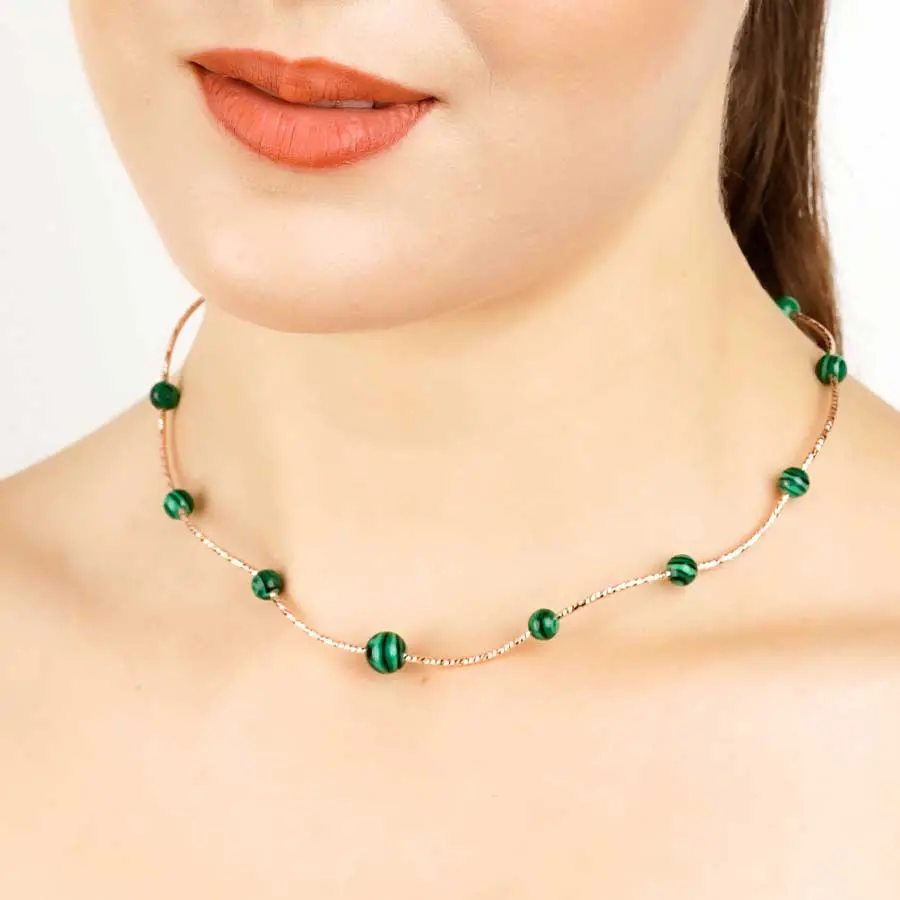 Collier YARA, malachites