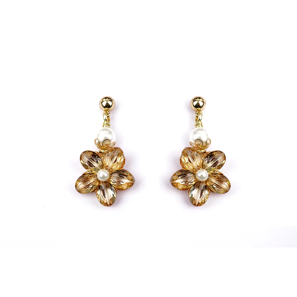 Boucles d'oreilles FLORIA beige