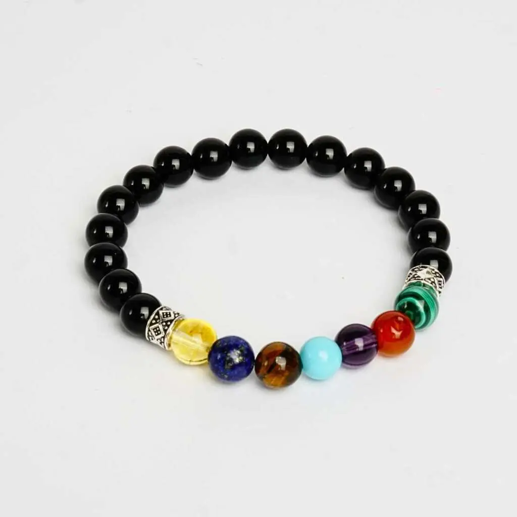 Bracelet onyx 7 chakras