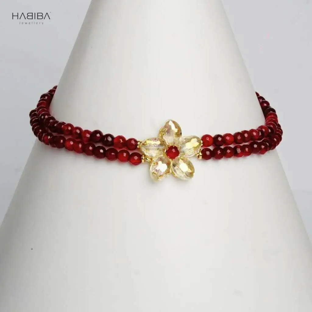Choker FLORIA agate rose