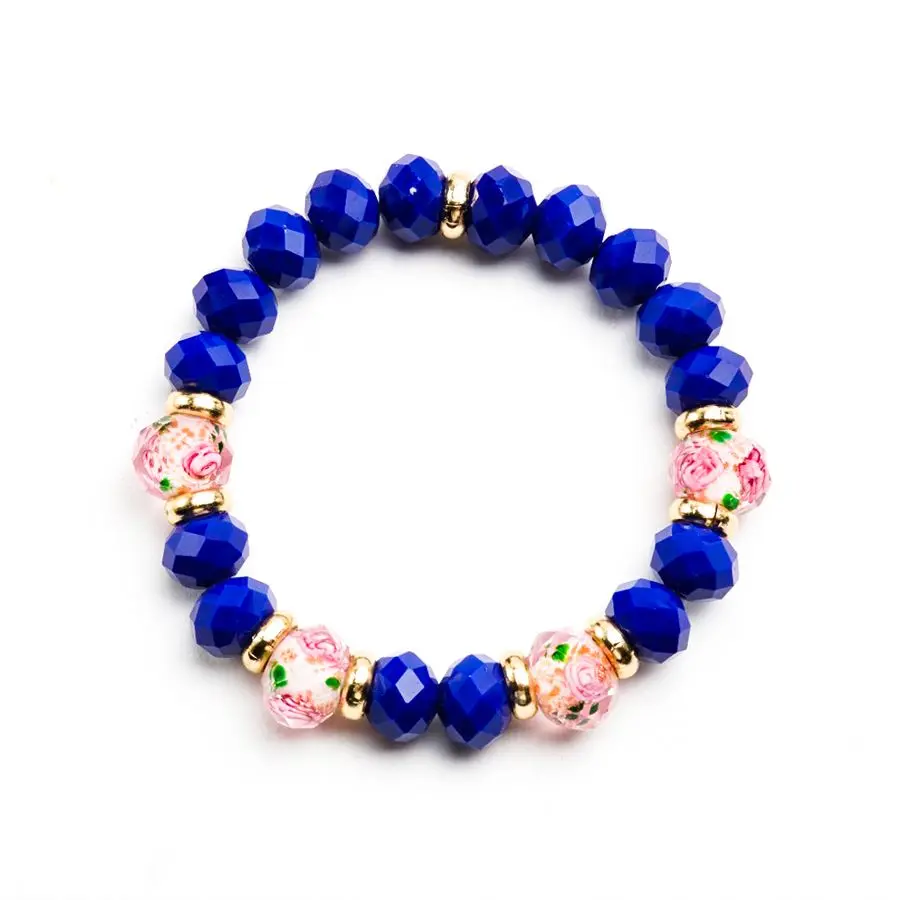 Bracelet en cristal bleu
