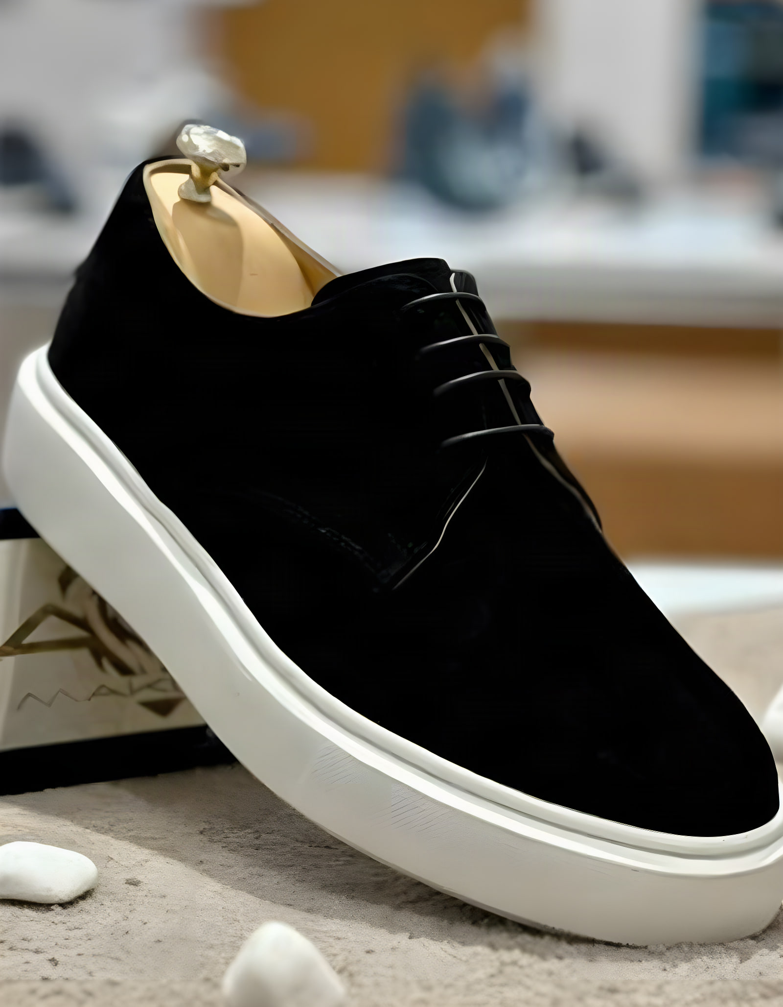 Baskets en cuir – 8912 Daim Noir