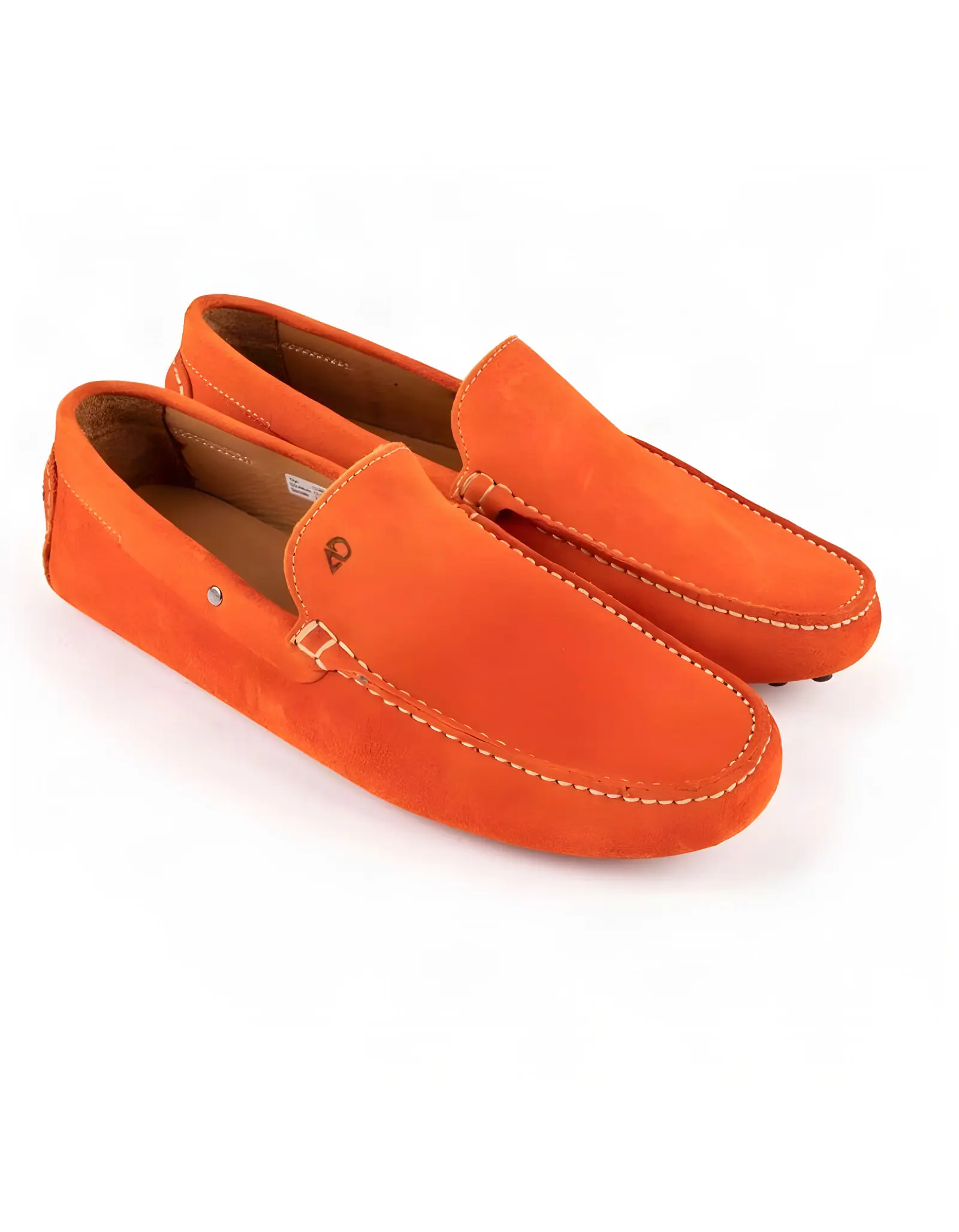 Mocassins en cuir Tito – PP01 Daim Orange