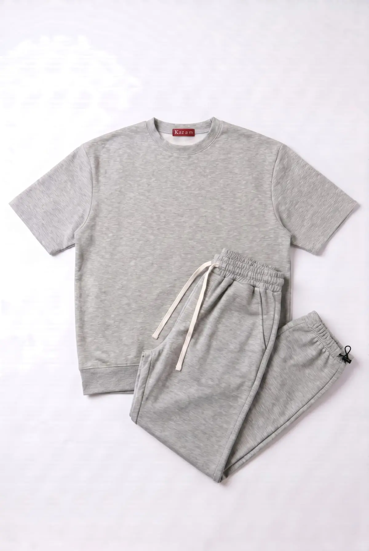 Set Tshirt + Baggy Pantas Gris